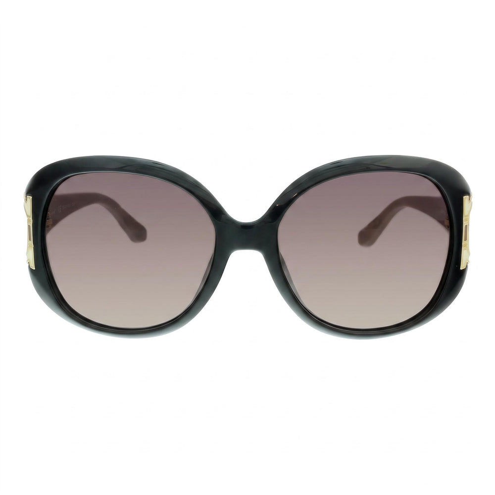 Salvatore Ferragamo Sf668s 001 Unisex Black Taupe Brown Gradient Composite Frame Brown Gradient Non-Polarized UV Sunglasses 57mm