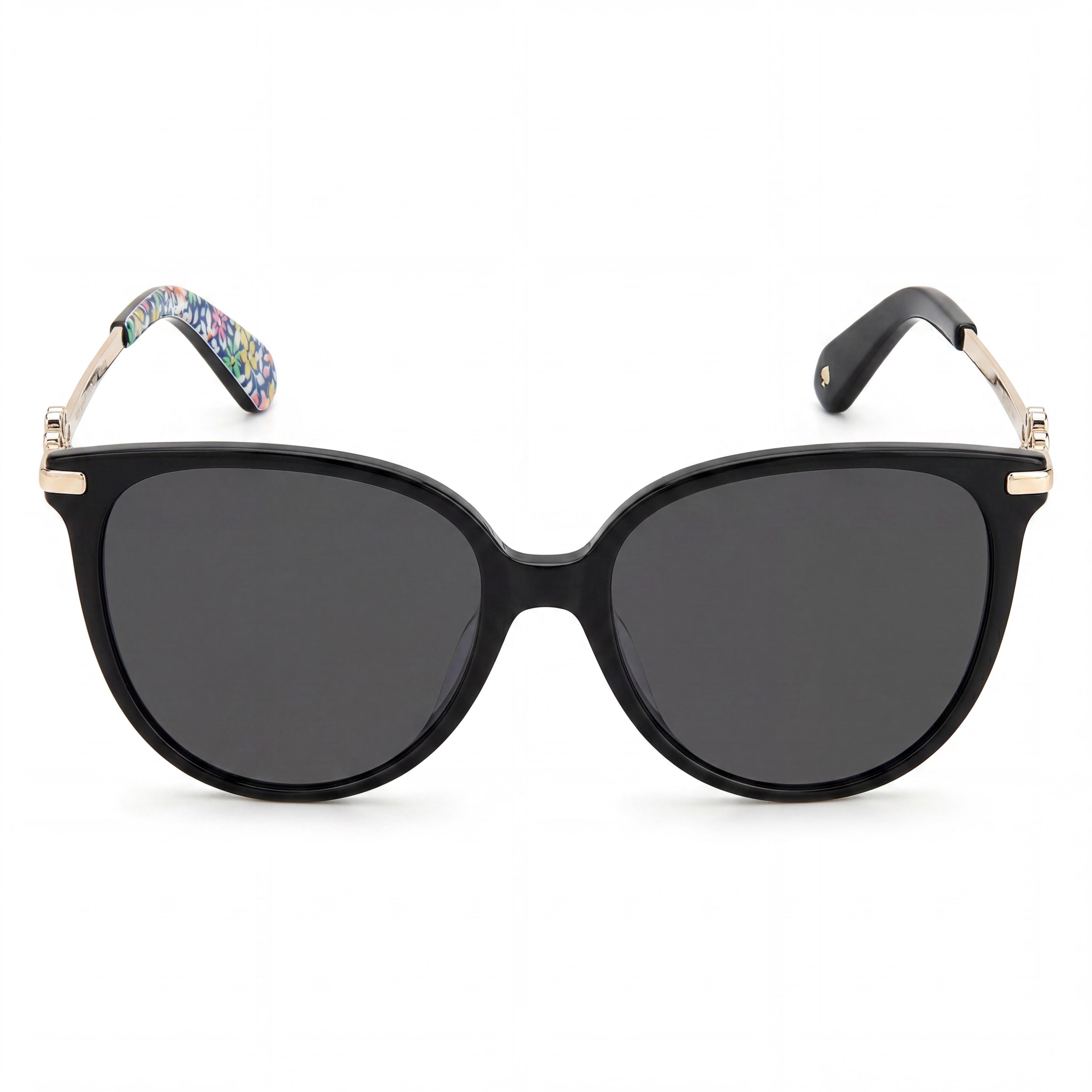 Kate Spade New York Women's Fashionable Classic Plastic UV Protection Non-Polarized Sunglasses Black Gray Frame Gray Lens 60mm, Photo 2
