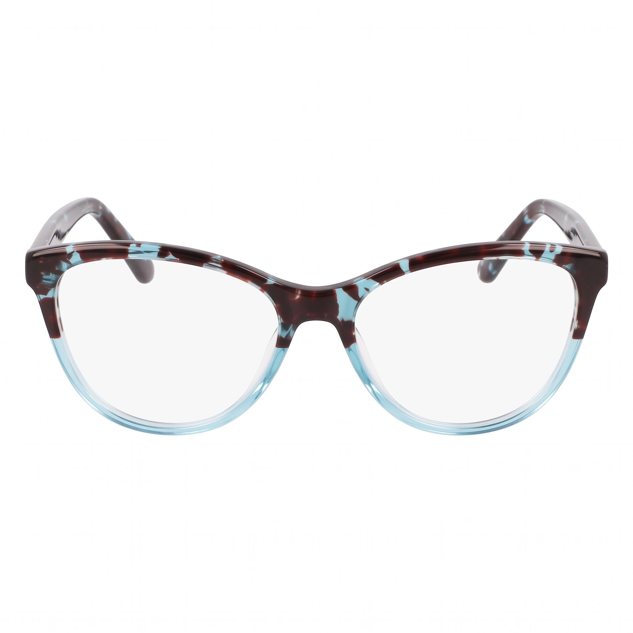 Calvin Klein Ck21519 Unisex Cat Eye Eyeglasses with Plastic Frame in Transparent Blue Havana, 53mm, Photo 2