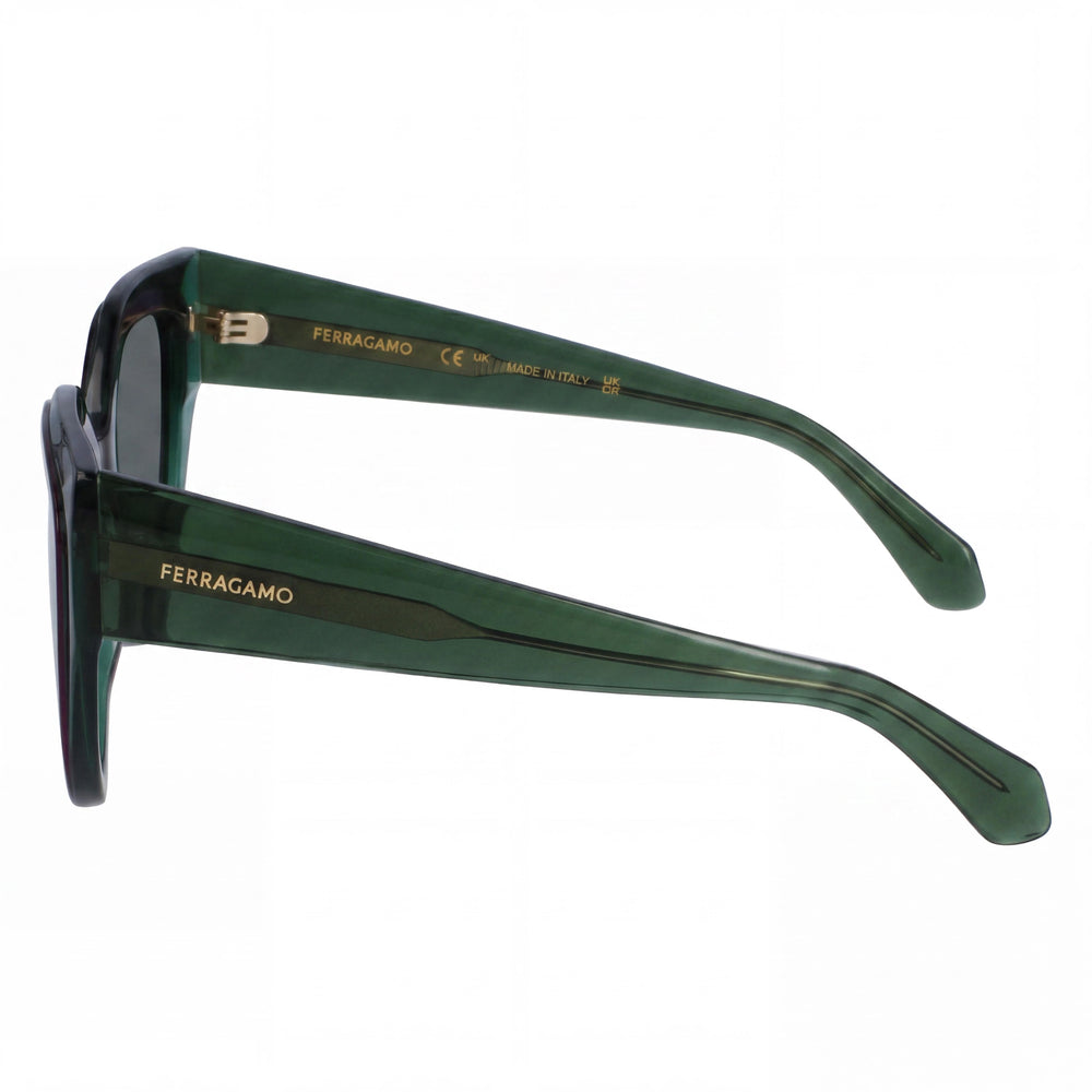 Salvatore Ferragamo Casual SF2004S Lentes con Protección UV para Mujer Verde Transparente/Violeta 53mm