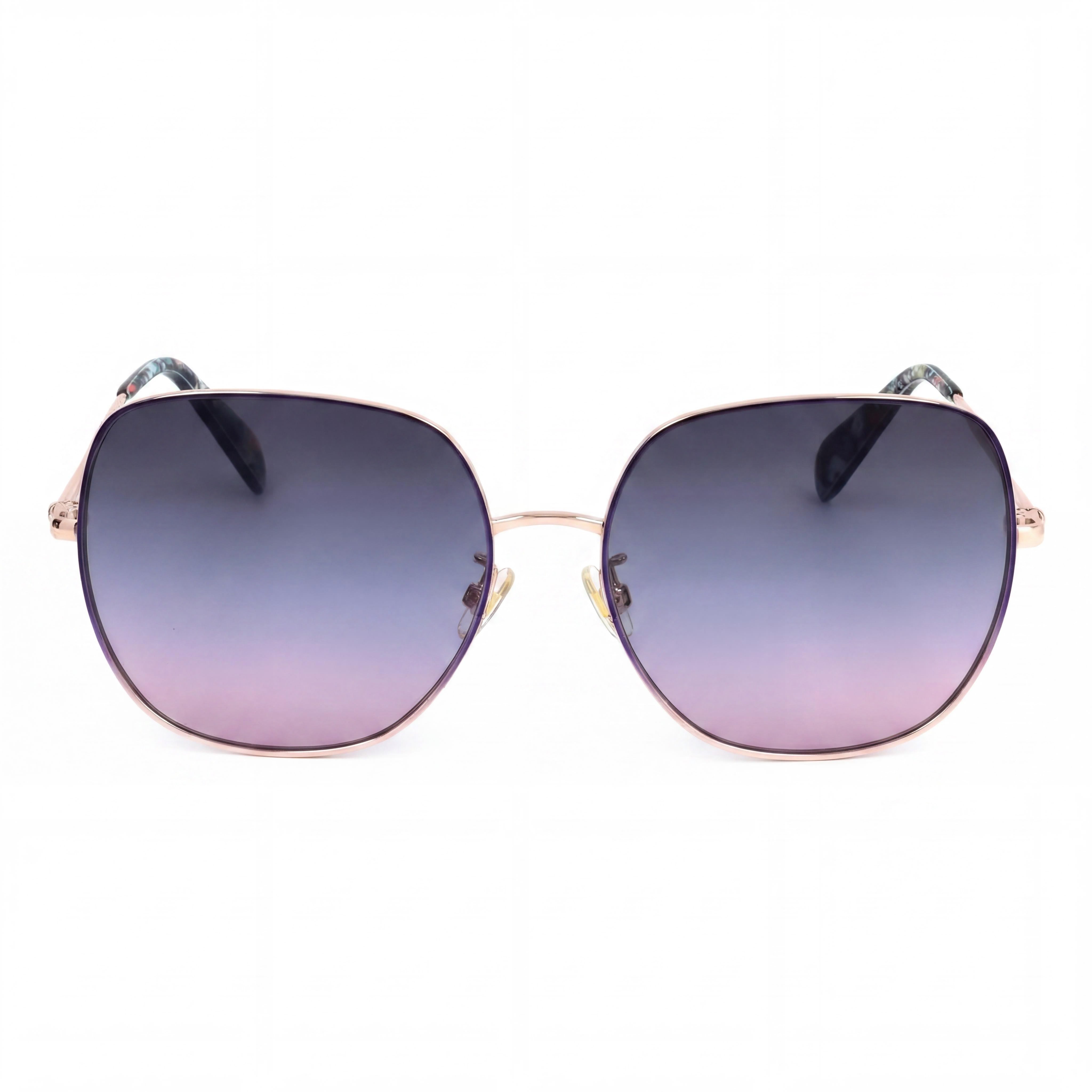 Kate Spade New York Seasonal Women's Blue Pattern Metal Frame UV Protected Sunglasses with Blue Doubleshade Peach Lenses 59mm, Photo 2