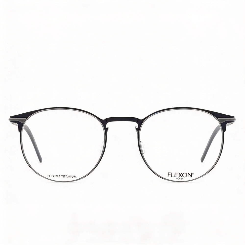Gafas unisex Flexon B2000 con montura metálica en azul marino (lente de 50 mm, puente de 20 mm, patilla de 145 mm)