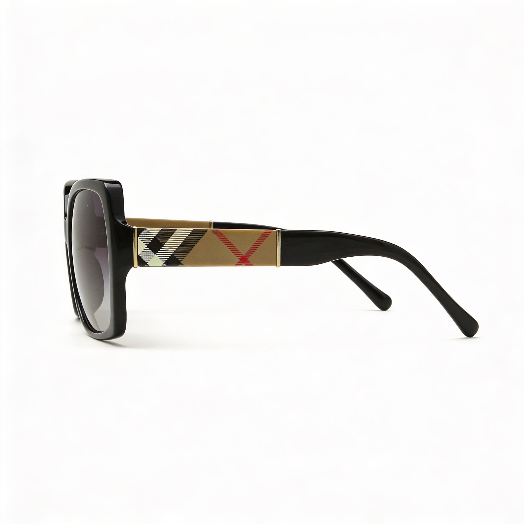 BURBERRY BE4160 Women's Black Acetate Grey Gradient Sunglasses 58mm UV Protection, Lightweight, Scratch Resistant, Photo 3