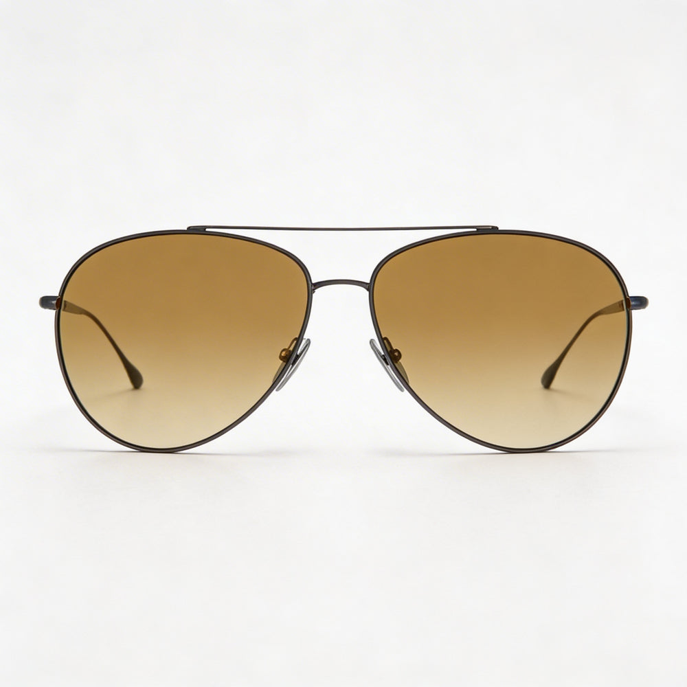 Gafas de sol Isabel Marant para mujer, estilo casual, con montura de metal en rutenio oscuro, lentes marrones y doradas, protección UV, 60-14-145