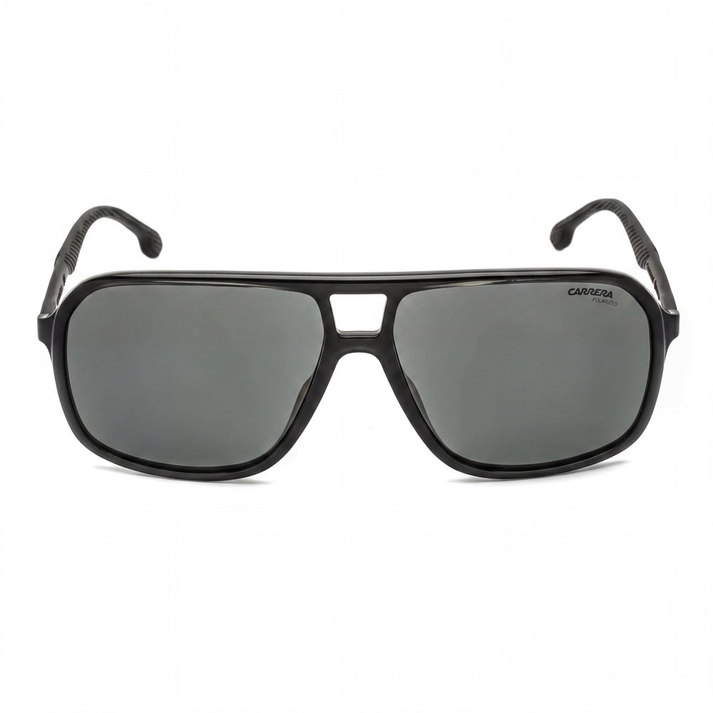 Carrera Classic Men's UV Protection Sunglasses with Gray Plastic Frame and Grey Acetate Non-Polarized Lenses