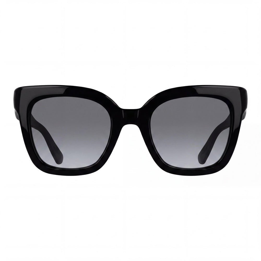 Longchamp LO 793 S 001 Gafas de sol clásicas para mujer, montura de acetato negro, protección UV 400, lentes multicolor 53-23-145mm