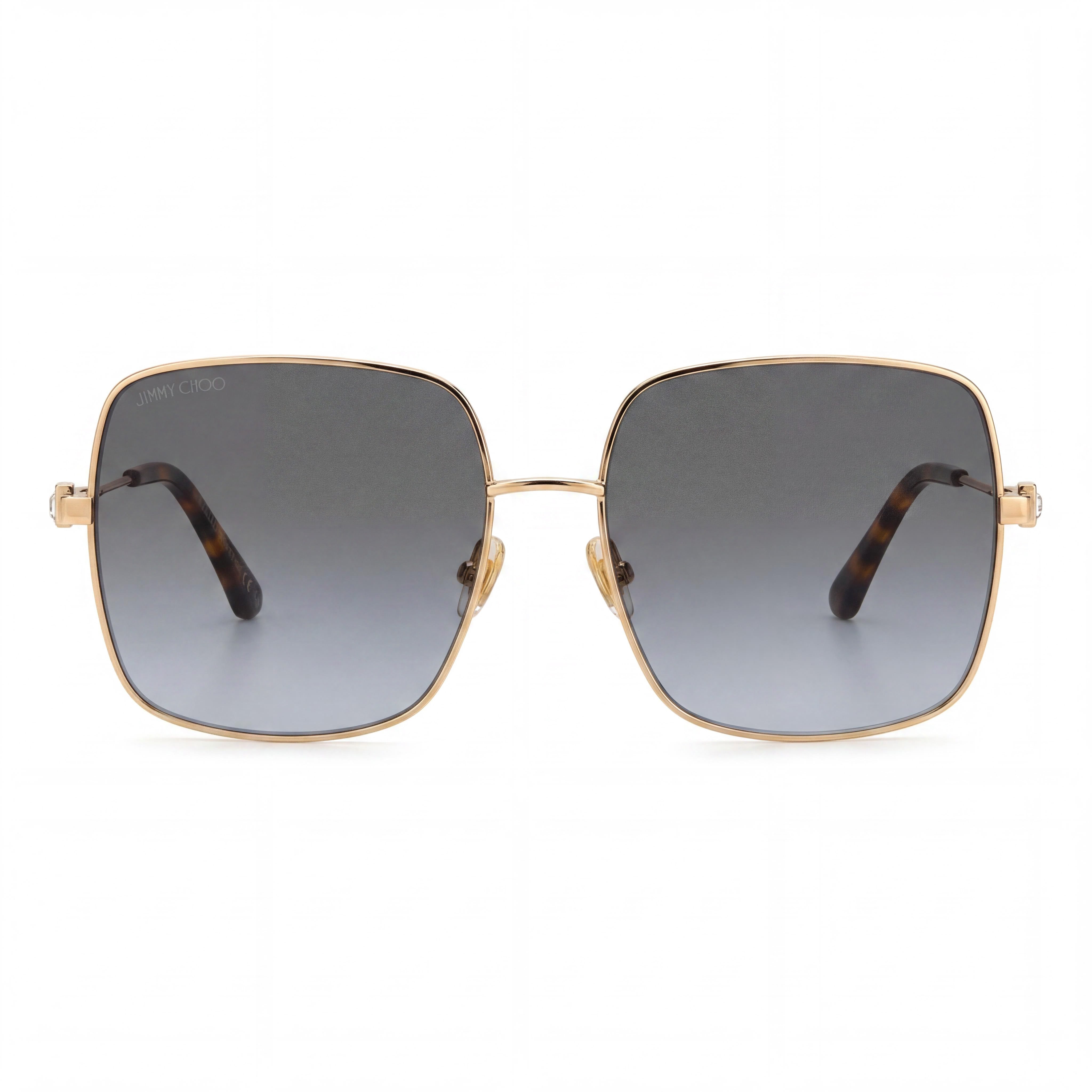 JIMMY CHOO Classic Women's Stainless Steel Rose Gold Polycarbonate UV Protection Sunglasses 58-16-145, Photo 2