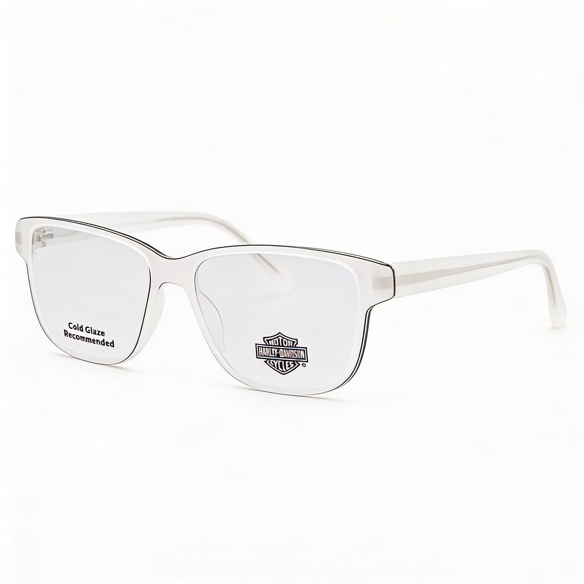 Harley-Davidson HD0981 Men's Full-Rim Rectangular Plastic Demo Eyeglasses Crystal Black 53mm, Photo 3