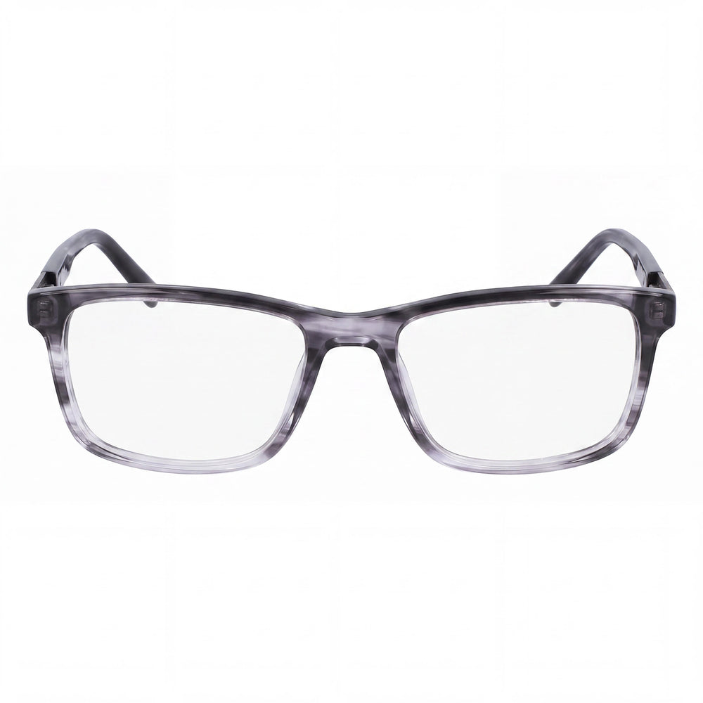 Gafas Nautica N8177 para hombre con montura de metal en color cuerno gris oscuro y lentes transparentes de 53 mm