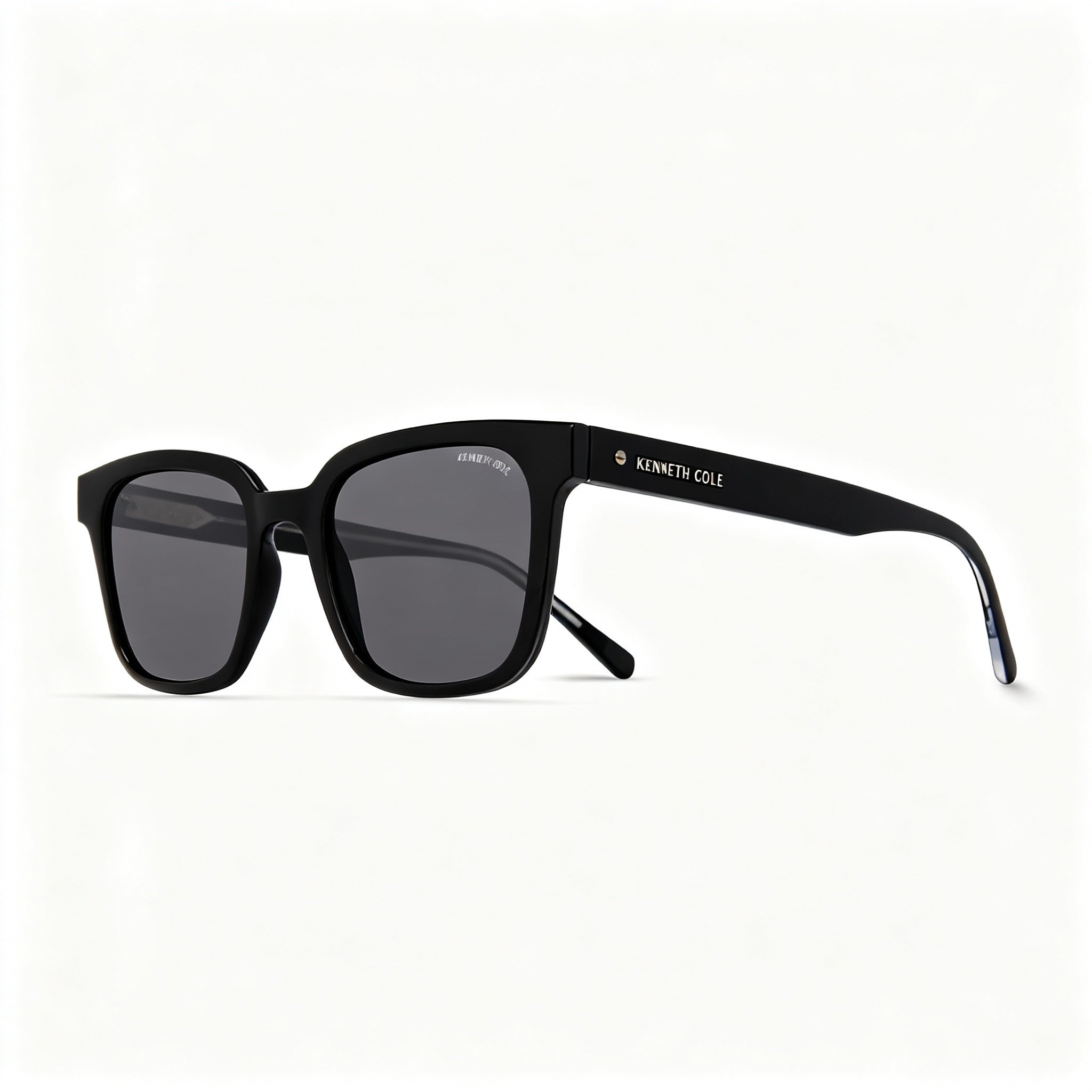 Kenneth Cole New York Kc5101a Women's Shiny Black Plastic Frame Sunglasses, Smoke Lenses, 51-20-145mm, Photo 3