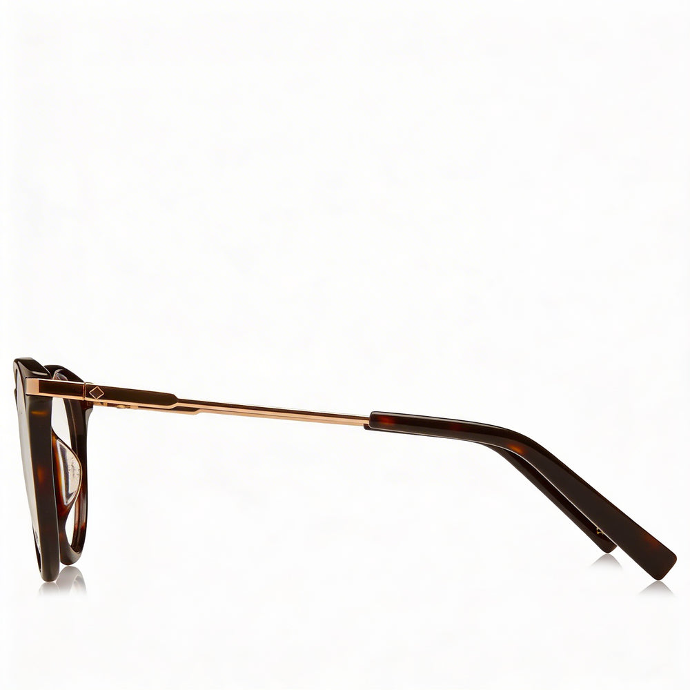 Polaroid Sunglasses Women's Modified Oval RX-able Plastic Eyeglasses Dunkel Havana Hell Gold 49mm