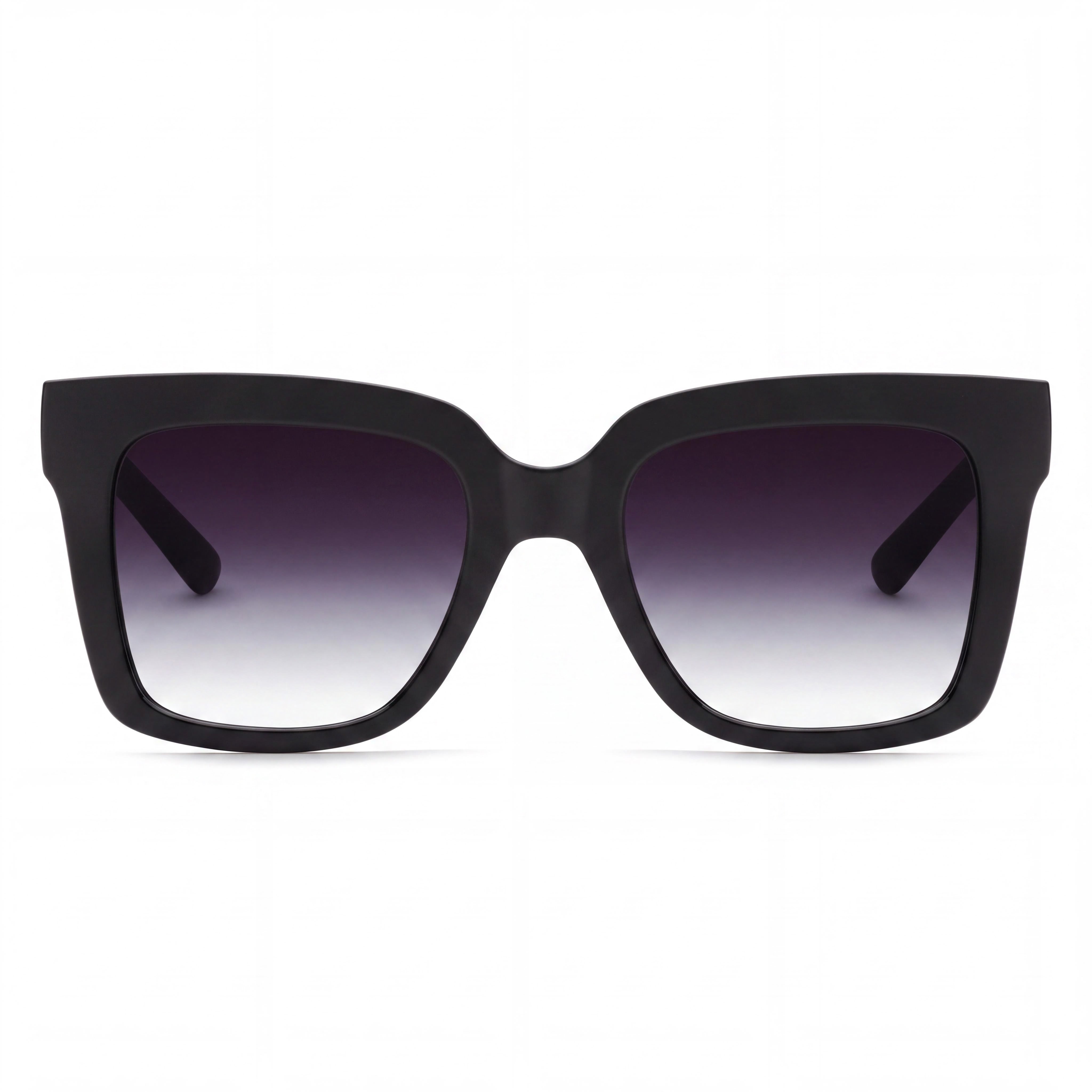 QUAY AUSTRALIA Women's Square Polarized UV Protection Sunglasses with Black Fade Plastic Frame 52mm, Photo 2