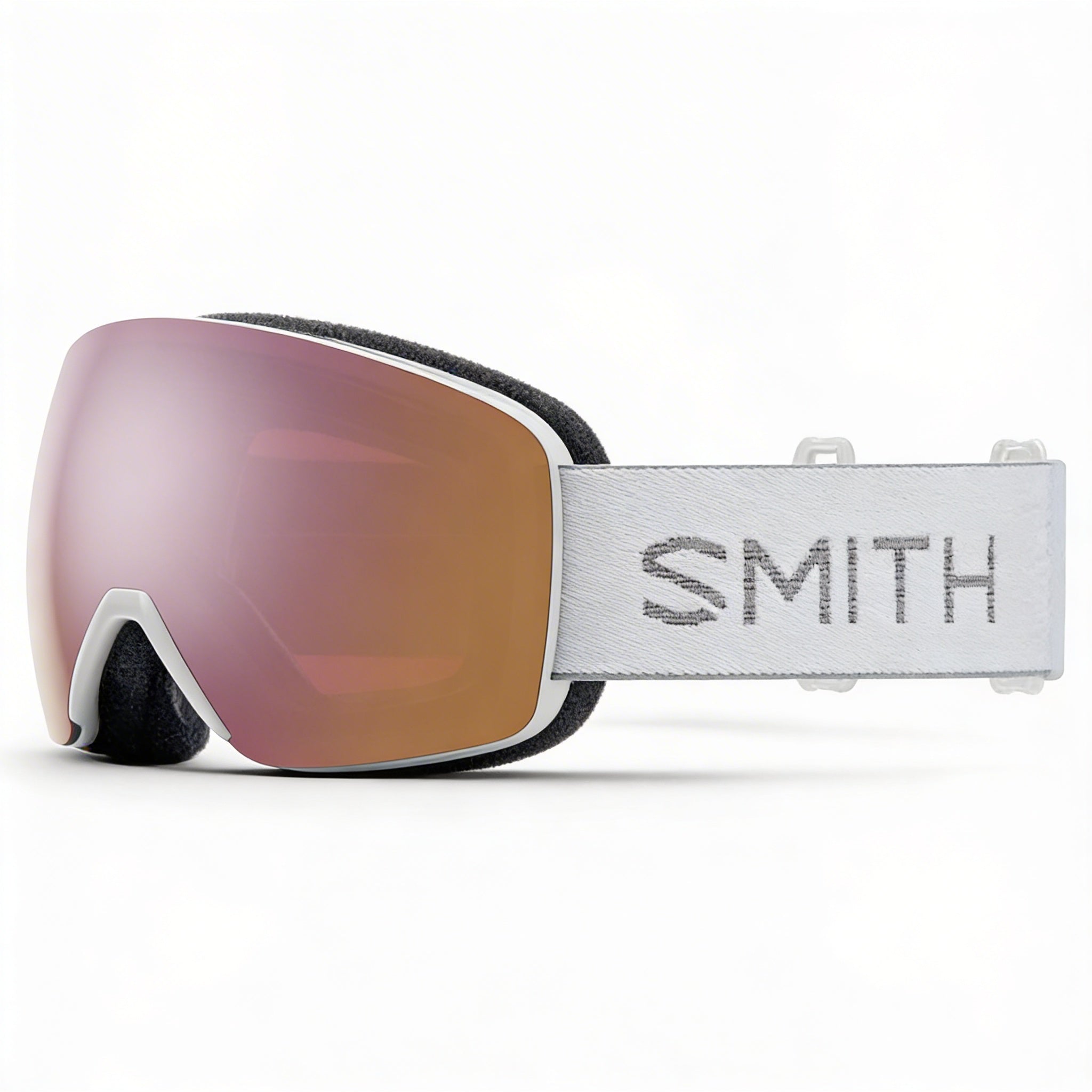 Gafas de nieve SMITH unisex, de punto grueso blanco, antivaho, con lente de espejo ChromaPop Everyday Rose Gold, Photo 1