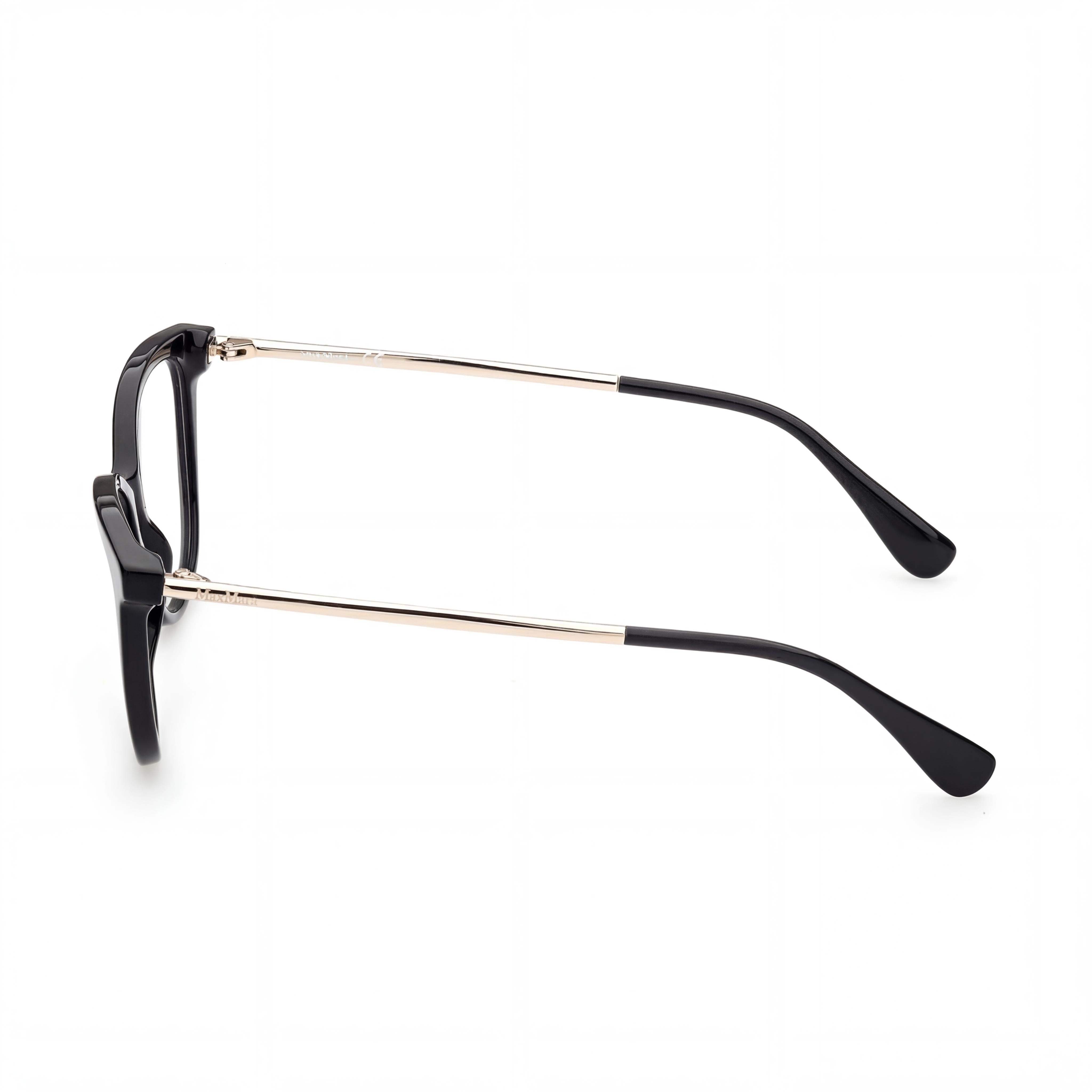 Monturas de gafas MaxMara Full circle para mujer de plástico pantografiado negro de montura completa con lentes transparentes 52mm, Photo 3