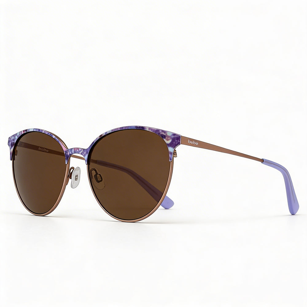 bebe Bb7244 Men's Rose Gold Plastic Frame with Acetate Lenses UV Protection Eyewear 57-17-140mm