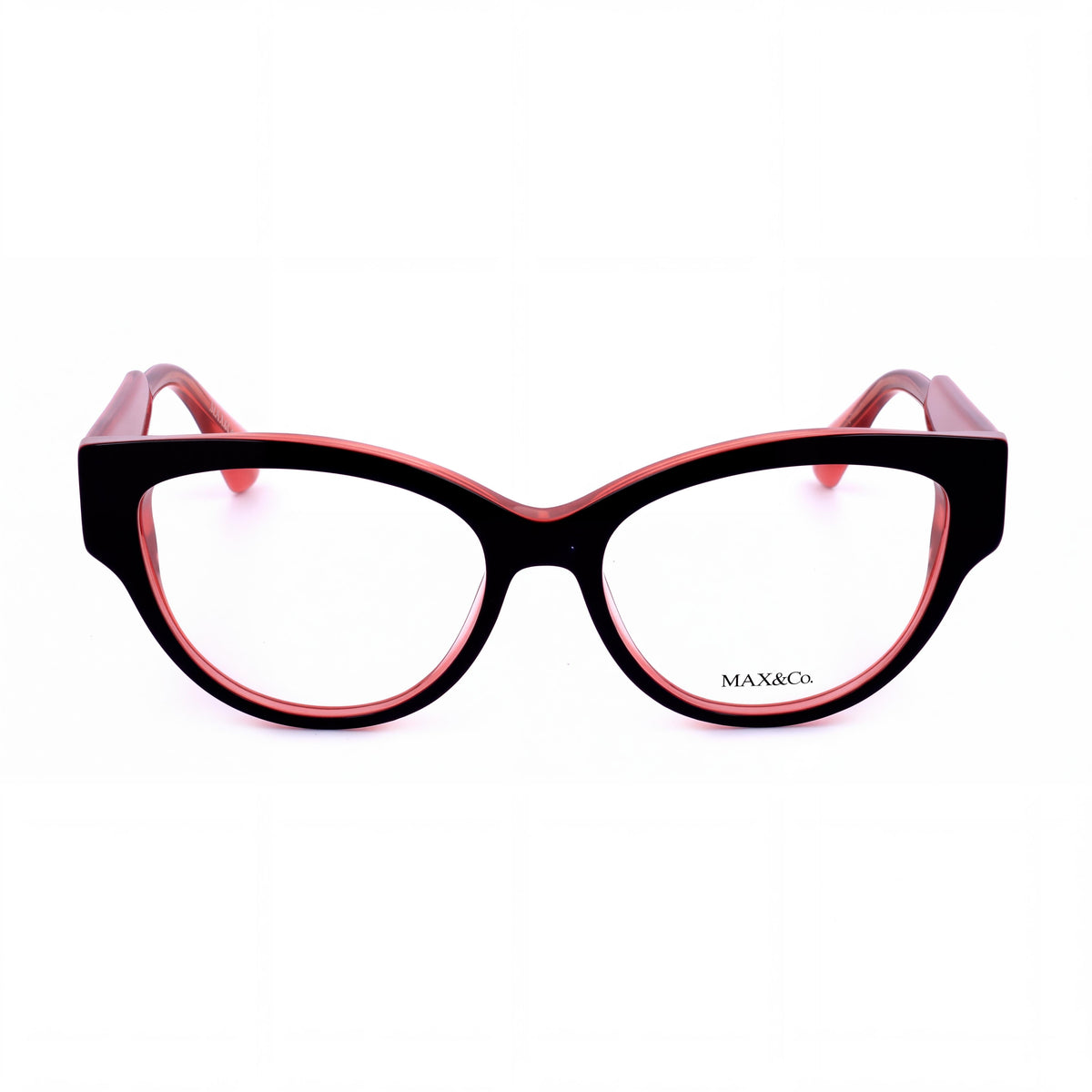 Max&Co. Casual Women's Optical Eyewear Black Acetate Frame Transparent Plastic Lenses 53-16-140, Photo 2