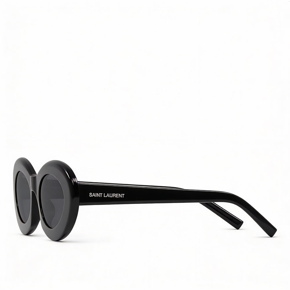 Saint Laurent SL 594 Women's Retro Black White Acetate Black Lens UV Protection Sunglasses