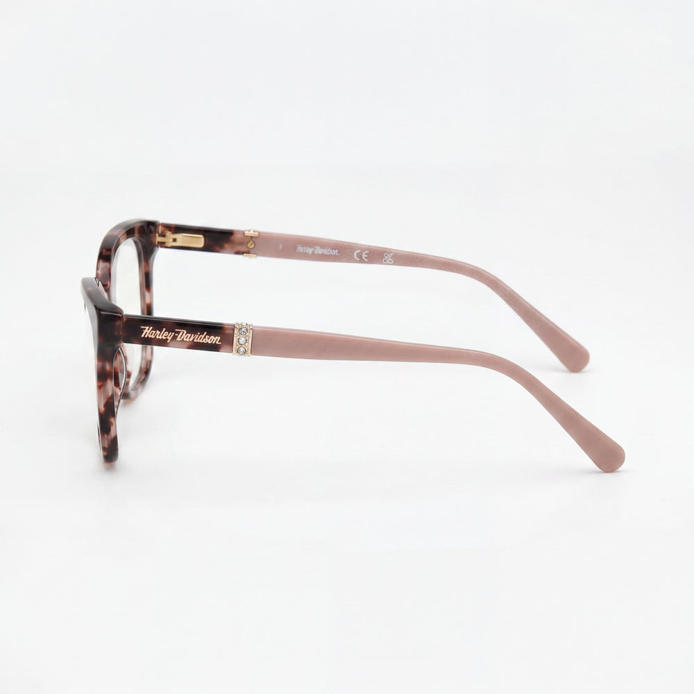 Harley-Davidson Hd50059 Women's Pink Havana Matte Light Pink Plastic Frame Eyewear, 54mm Lens Width
