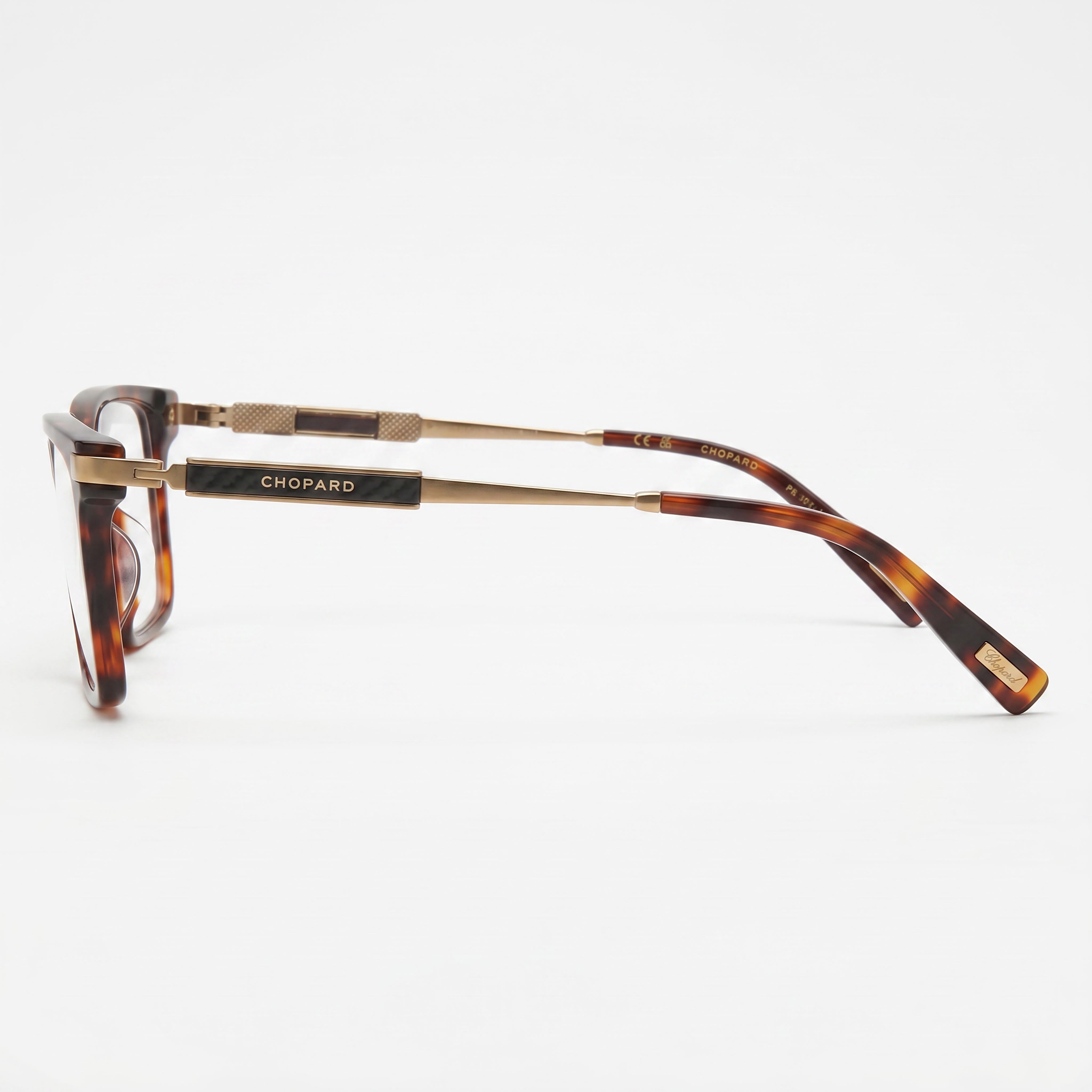 Chopard Vch364 Unisex Shiny Red Havana Cellulose Acetate Optical Frames 56mm, Clear Demo Lenses, Prescription Ready, Photo 3
