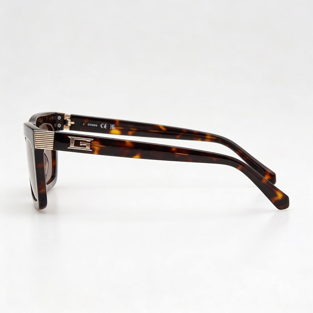 GUESS Gu00212 Unisex Dark Havana Plastic Frame Brown UV 400 Non-Polarized Sunglasses, Lens Width 55mm