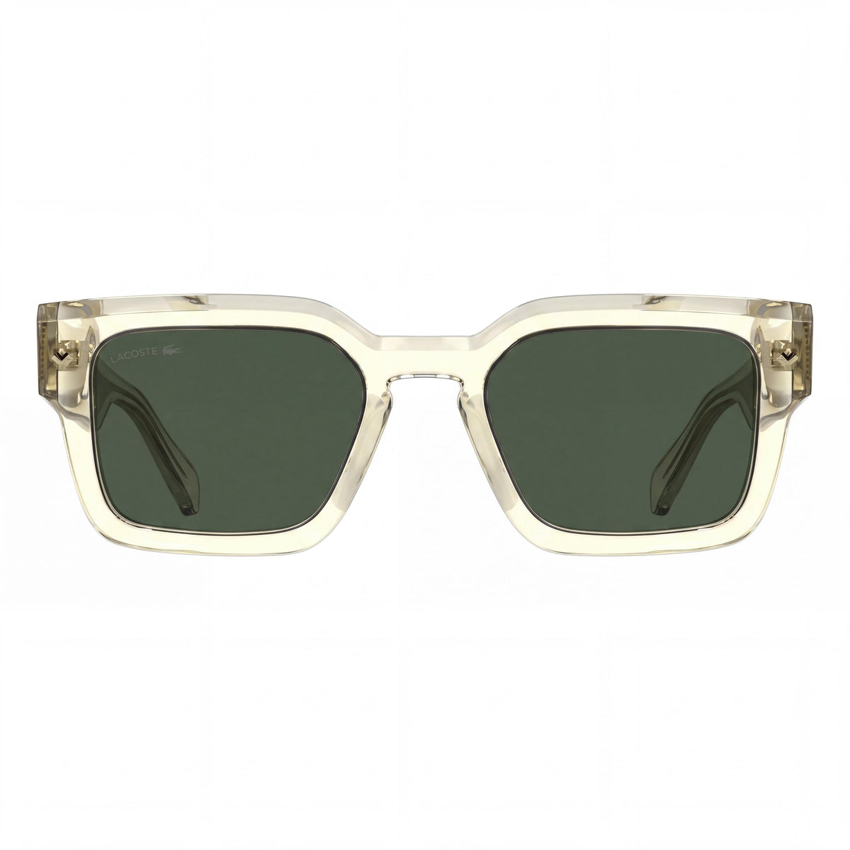 Lacoste L6071s Unisex Transparent Yellow Plastic Frame Green Lenses UV 400 Non-Polarized 52mm, Photo 2