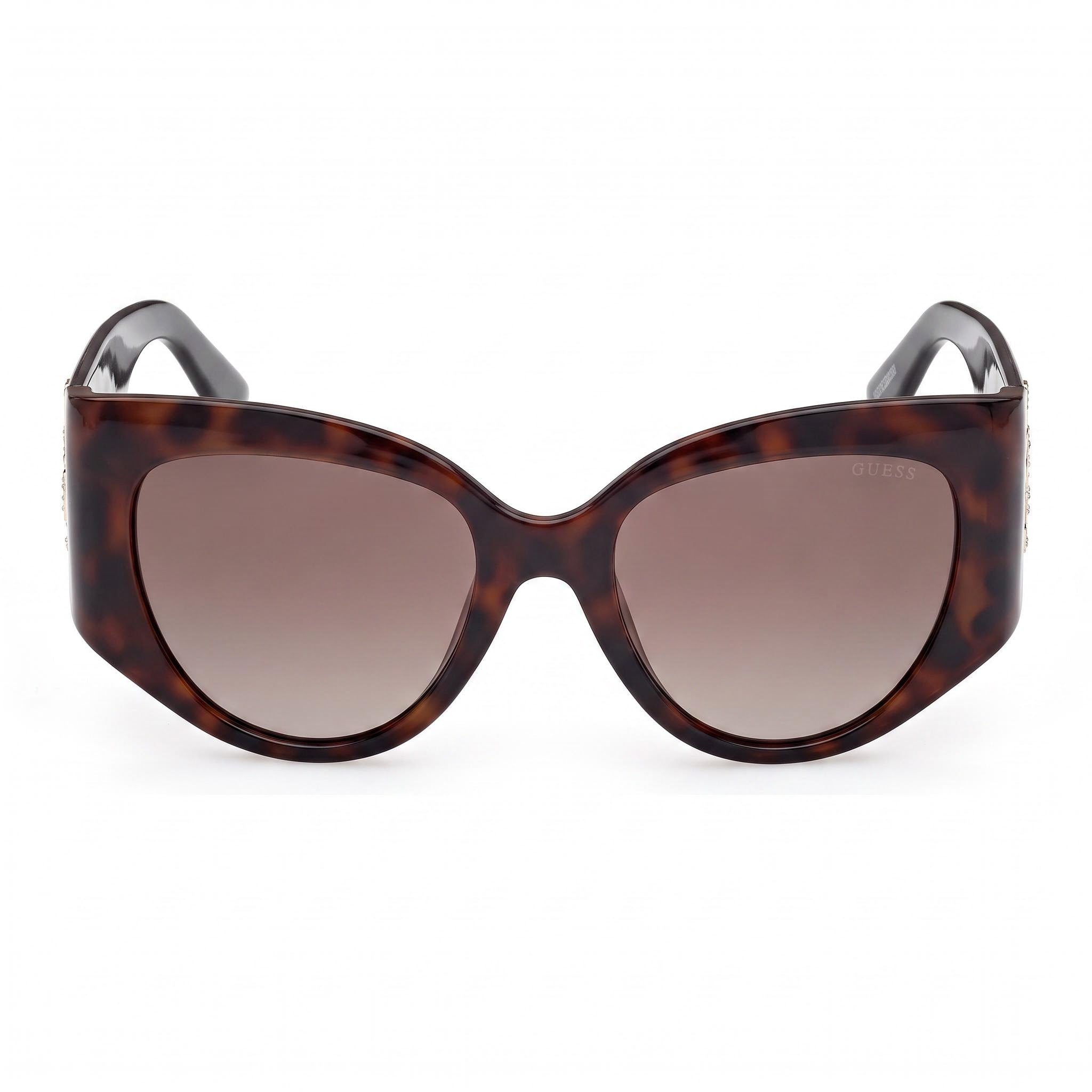 GUESS Casual Women's Dark Havana Plastic Frame Gradient Brown Lens Sunglasses with UV 400 Protection 54mm, Photo 2