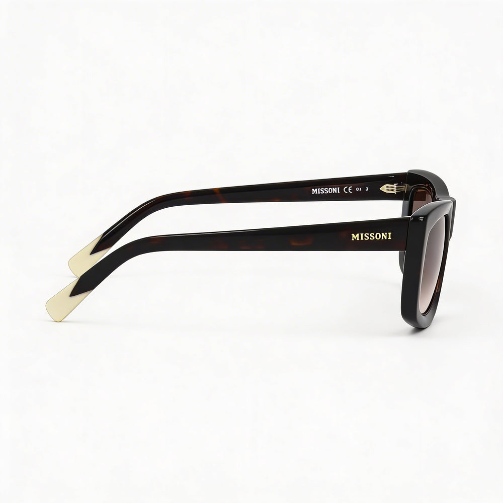 Gafas de sol Missoni de mujer ojo de gato, acetato, policarbonato, 100% protección UV, degradado cuerno marrón/rojo, 56 mm