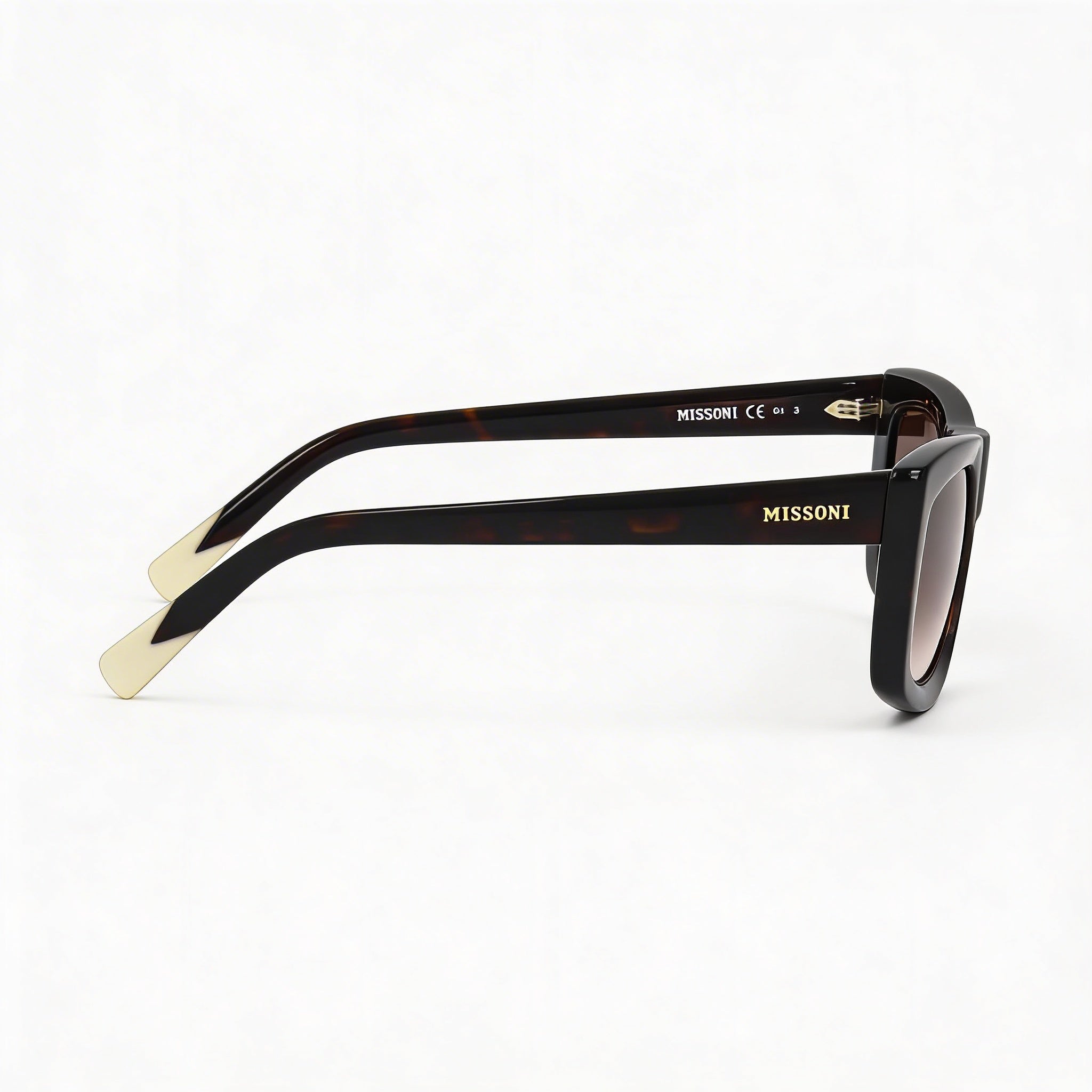 Missoni Cat Eye Women's Acetate Polycarbonate 100% UV Protection Brown Horn Red Gradient 56mm Sunglasses, Photo 2