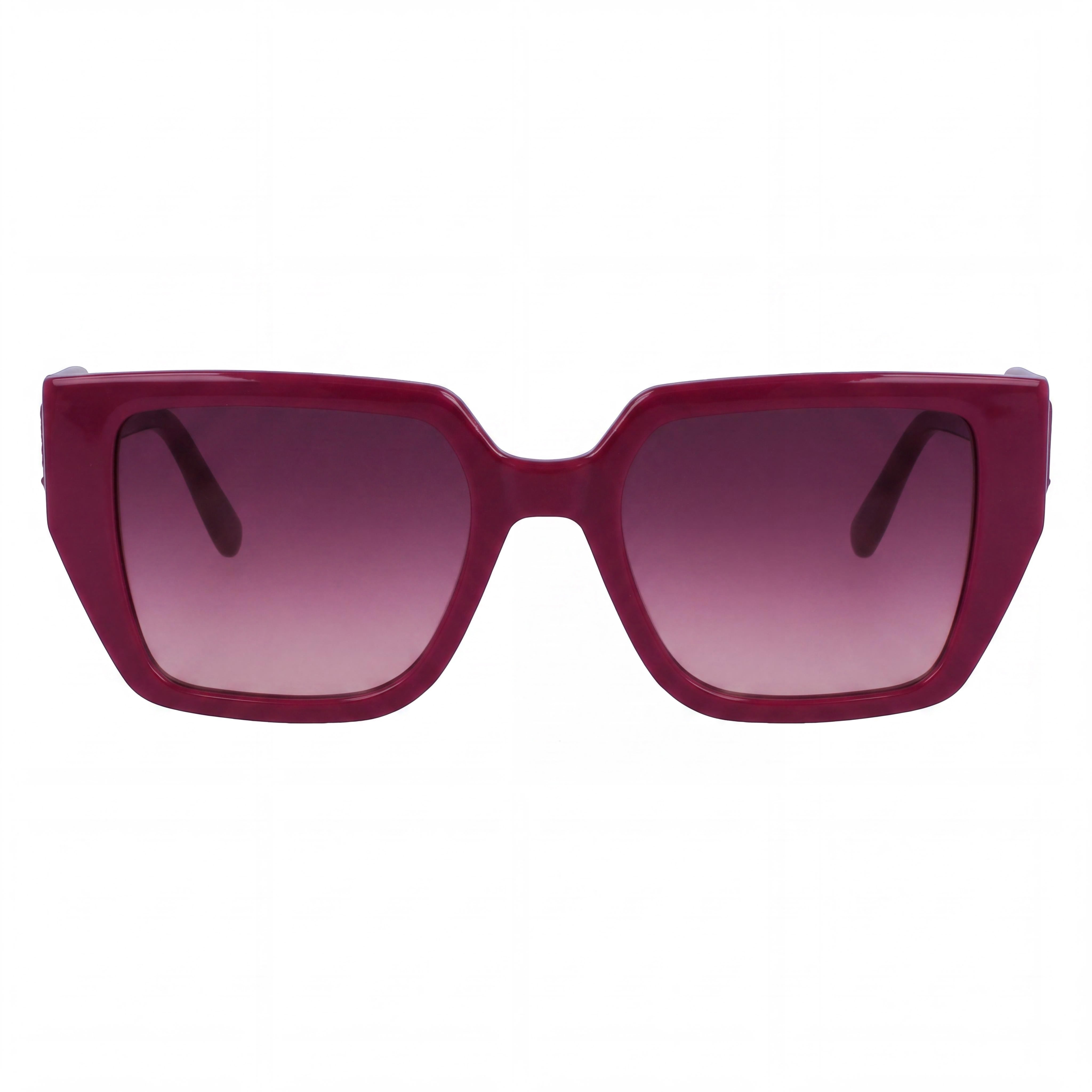 Gafas de sol KARL LAGERFELD KL6098S Unisex, montura INYECTADA de 52 mm, gris metalizado con lentes degradadas violeta rosa 100% protección UV, Photo 2