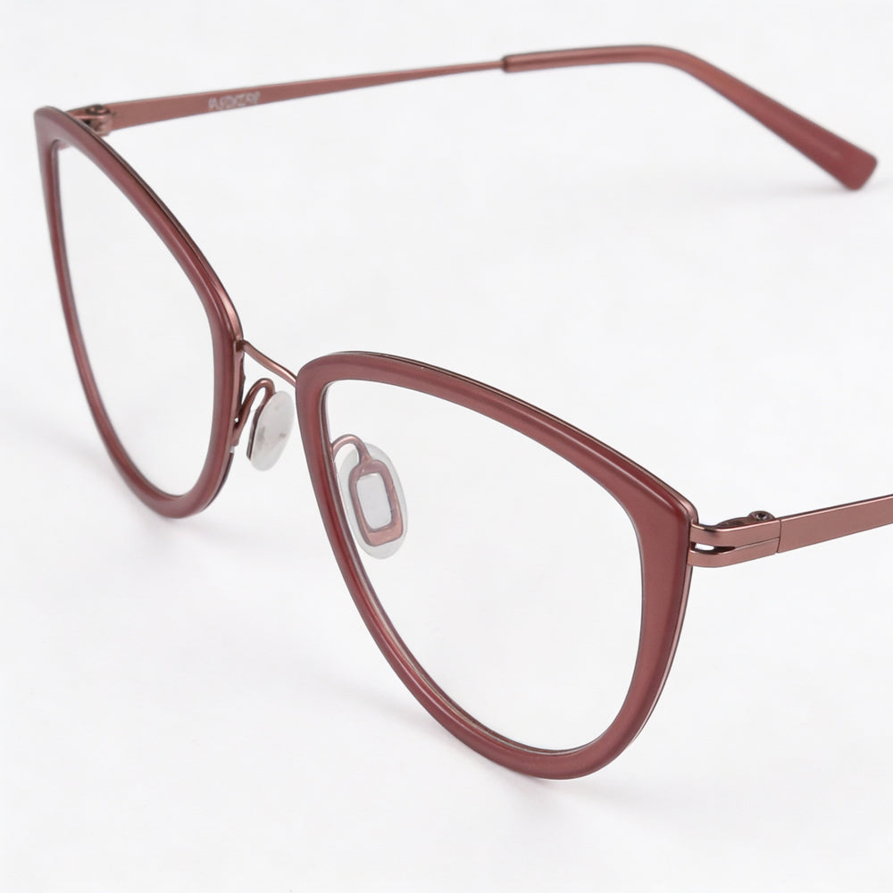 Flexon W3020 Women's Blush Acetate Eyeglasses with Polarized Polycarbonate Lenses, 52mm