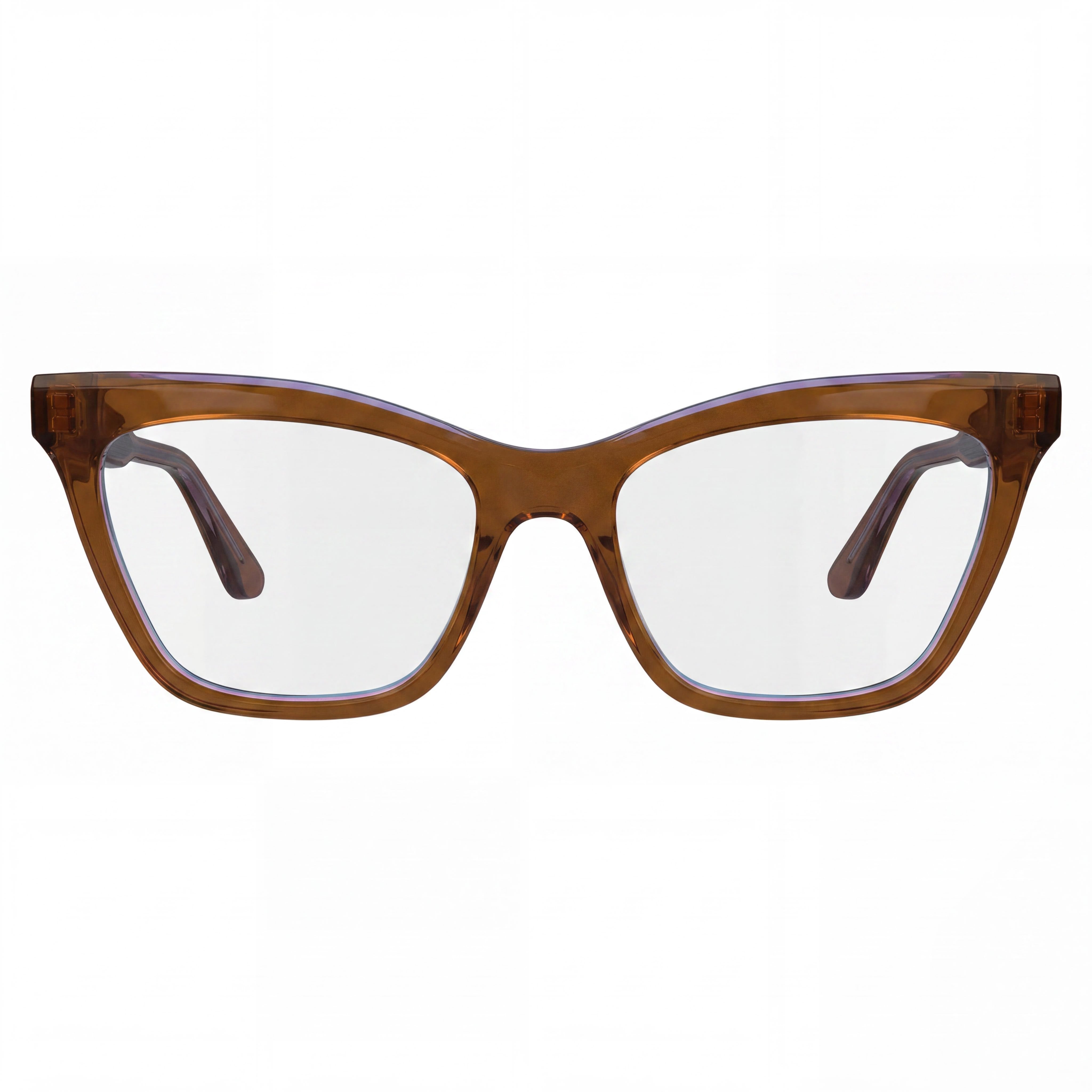 Calvin Klein Modern Women's Eyewear Frames, Acetate Material, Brown/Azure Color, Lens Width 52mm, Photo 2