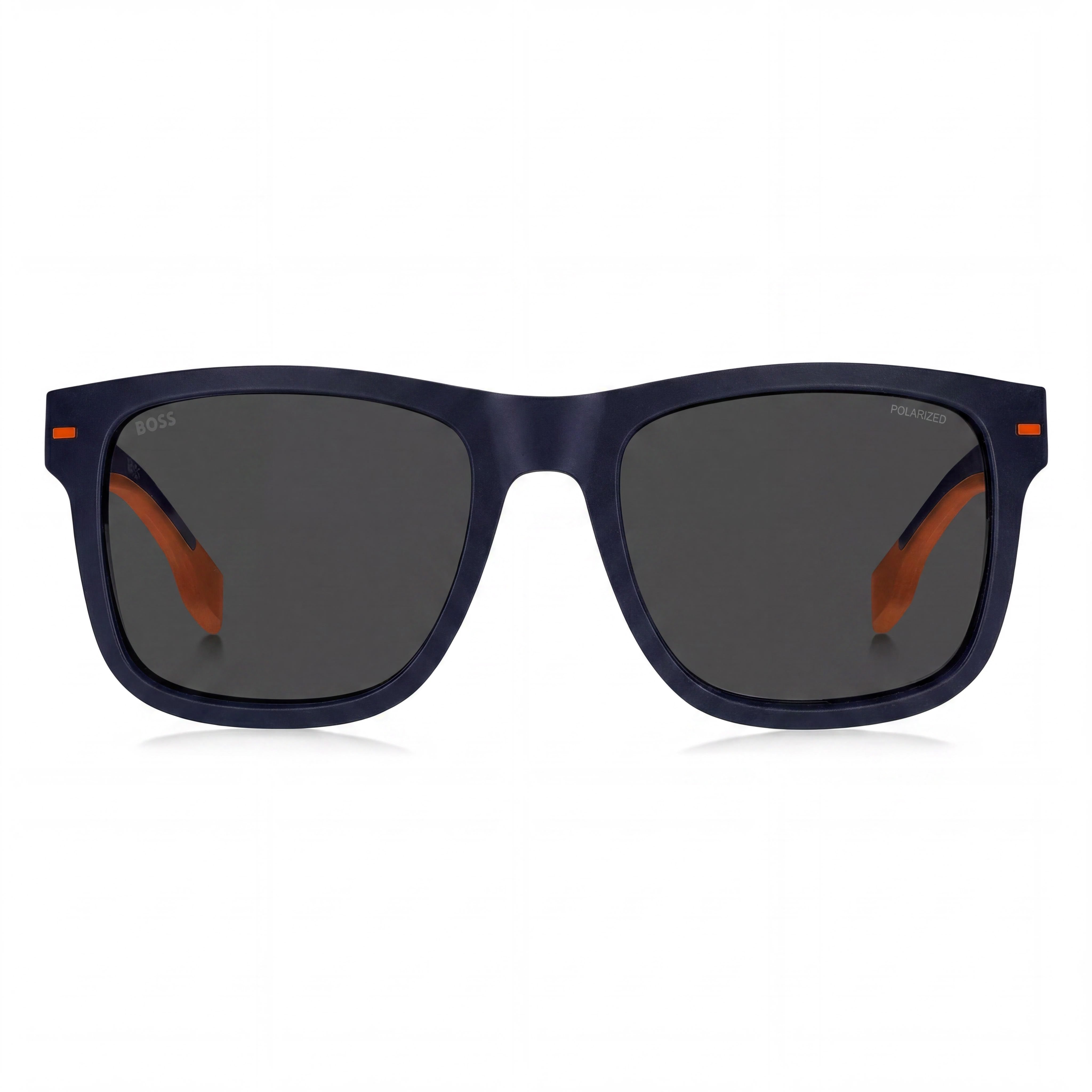 Hugo Boss Classic Matte Blue Orange Grey ECO Polyamide Polarized UV Protection Unisex Sunglasses 55-19-140, Photo 2