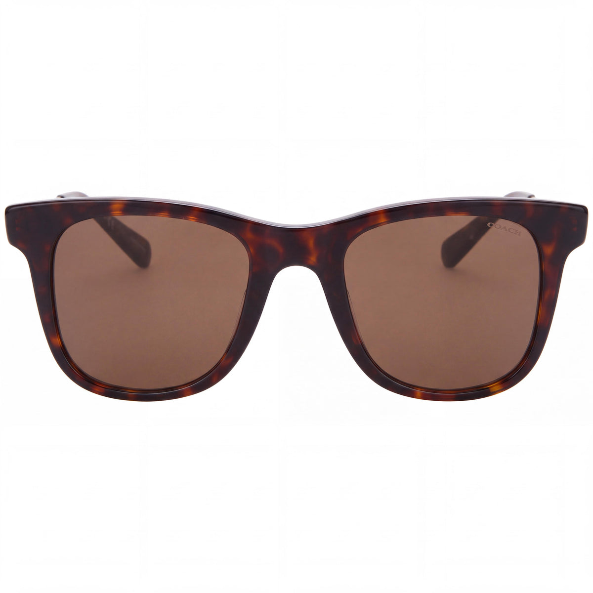 Coach Hc8290 Women's Dark Tortoise Plastic Square Sunglasses with 100% UV Protection, 50mm Lens, Photo 2