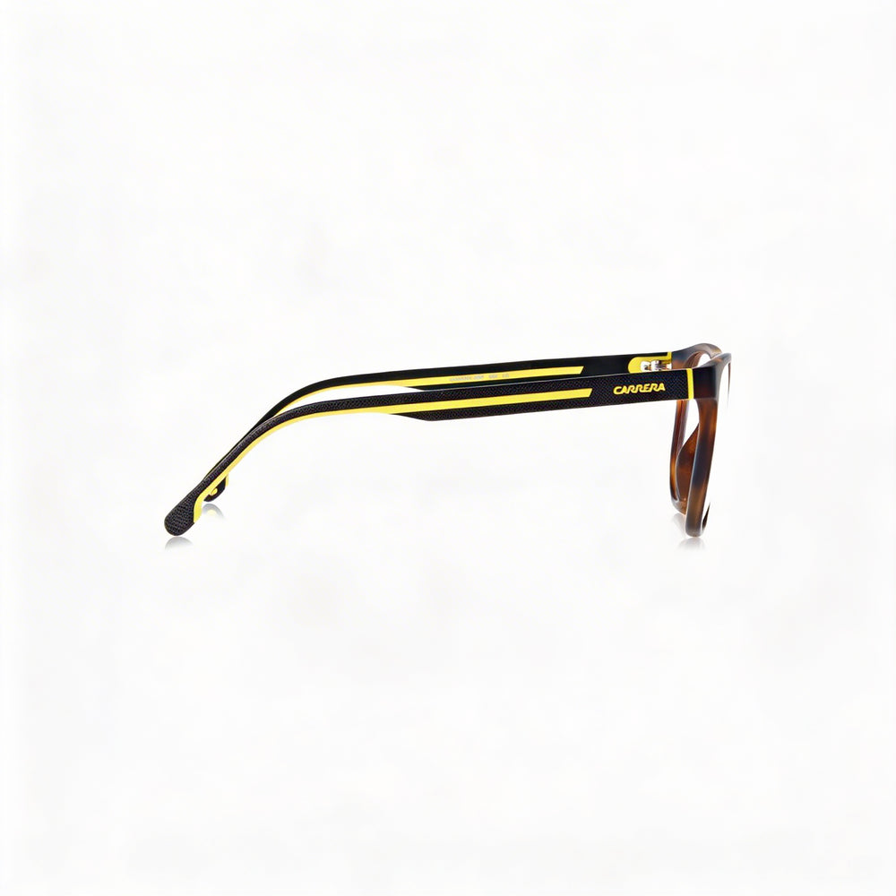Montura óptica rectangular para hombre Carrera, polarizada, de poliamida havana mate, 55-17-145