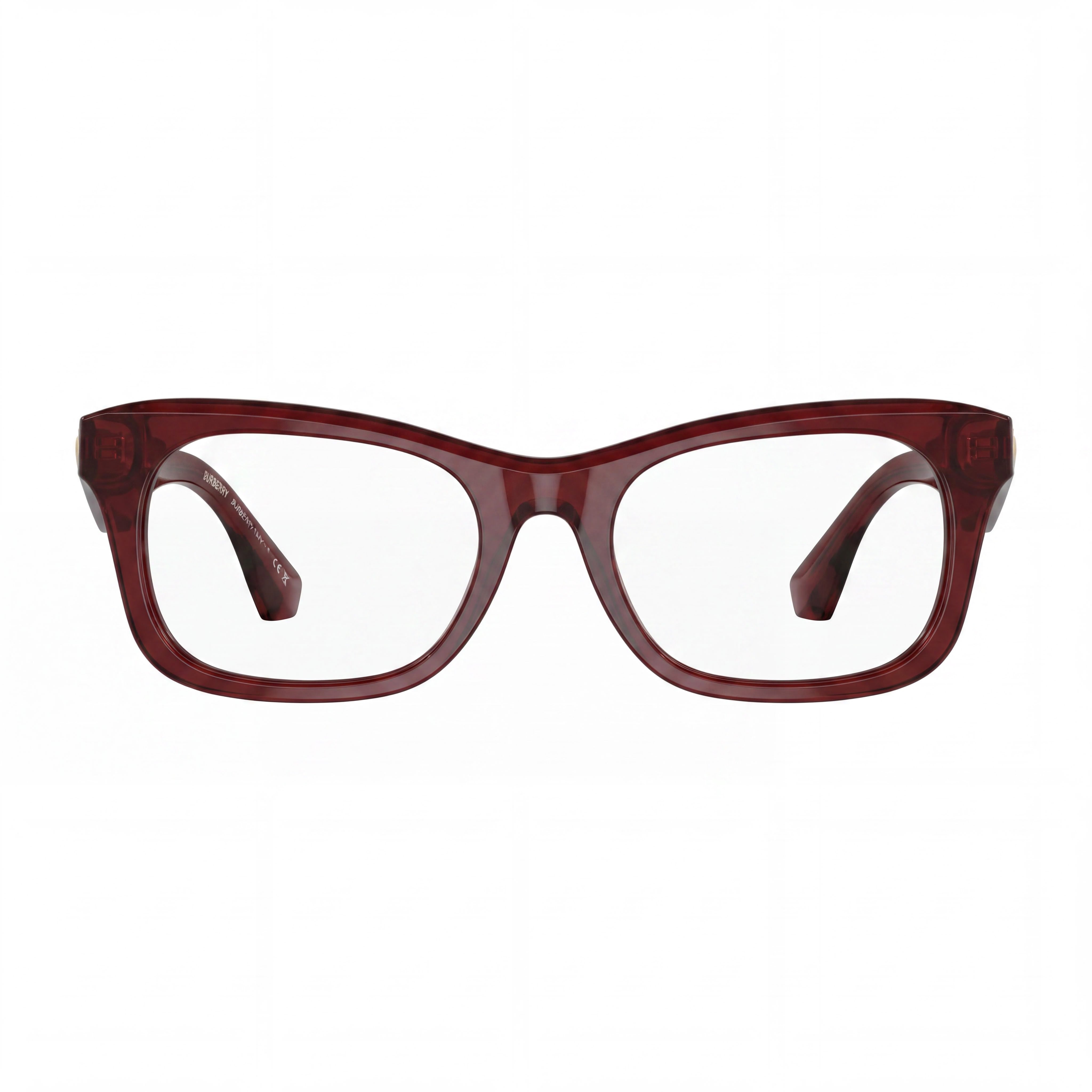 Burberry Classic Red Unisex Eyeglasses Frame, Red - Prescription Ready Optical Glasses with Clear Demo Lenses, Photo 2