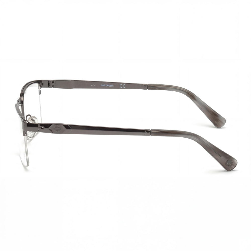 Gafas Harley-Davidson Hd0787 unisex de acero inoxidable color gunmetal sin graduar con lentes de 58 mm, puente de 17 mm y patillas de 145 mm