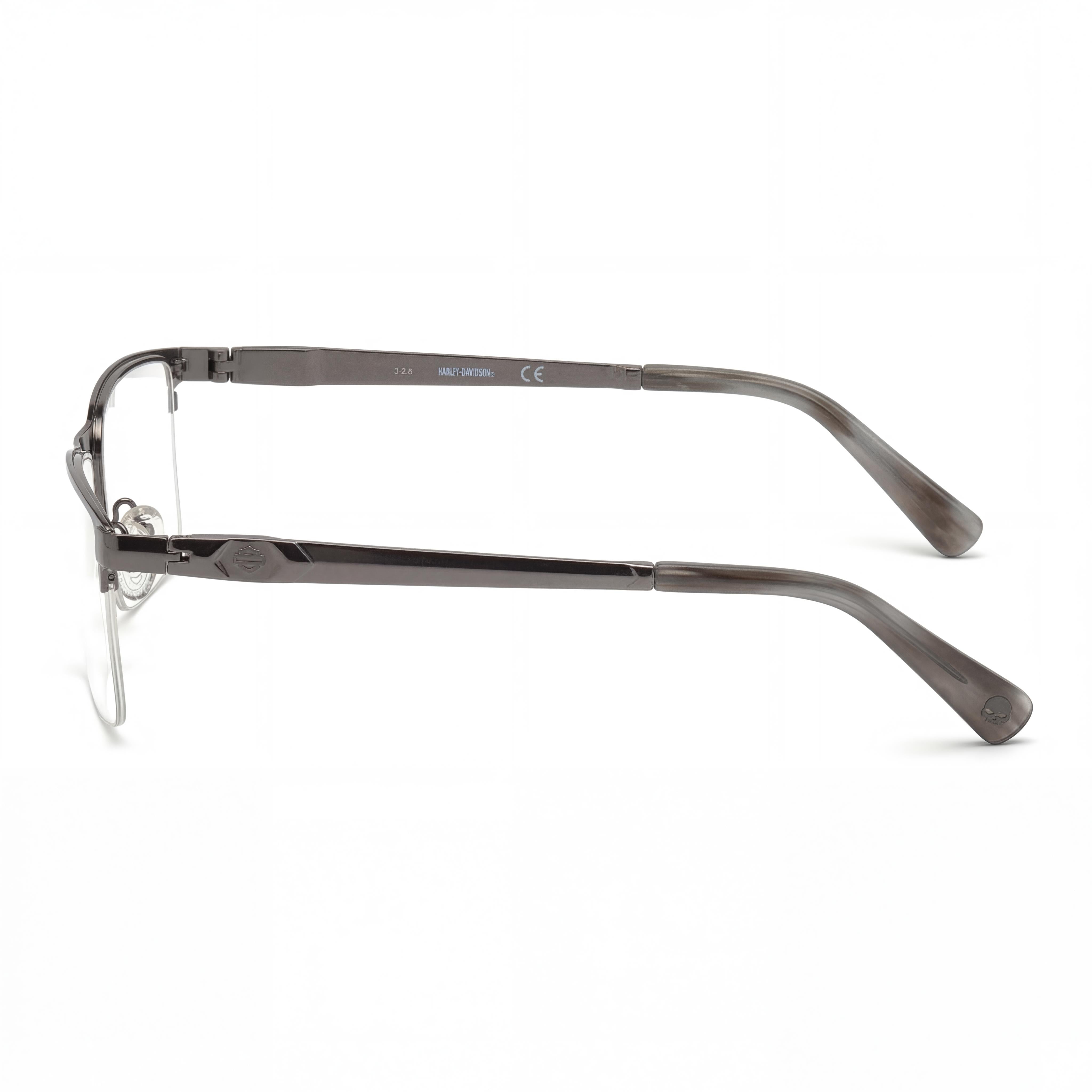 Harley-Davidson Hd0787 Unisex Gunmetal Stainless Steel Non- Eyewear with 58mm Lens, 17mm Bridge, 145mm Temple, Photo 3