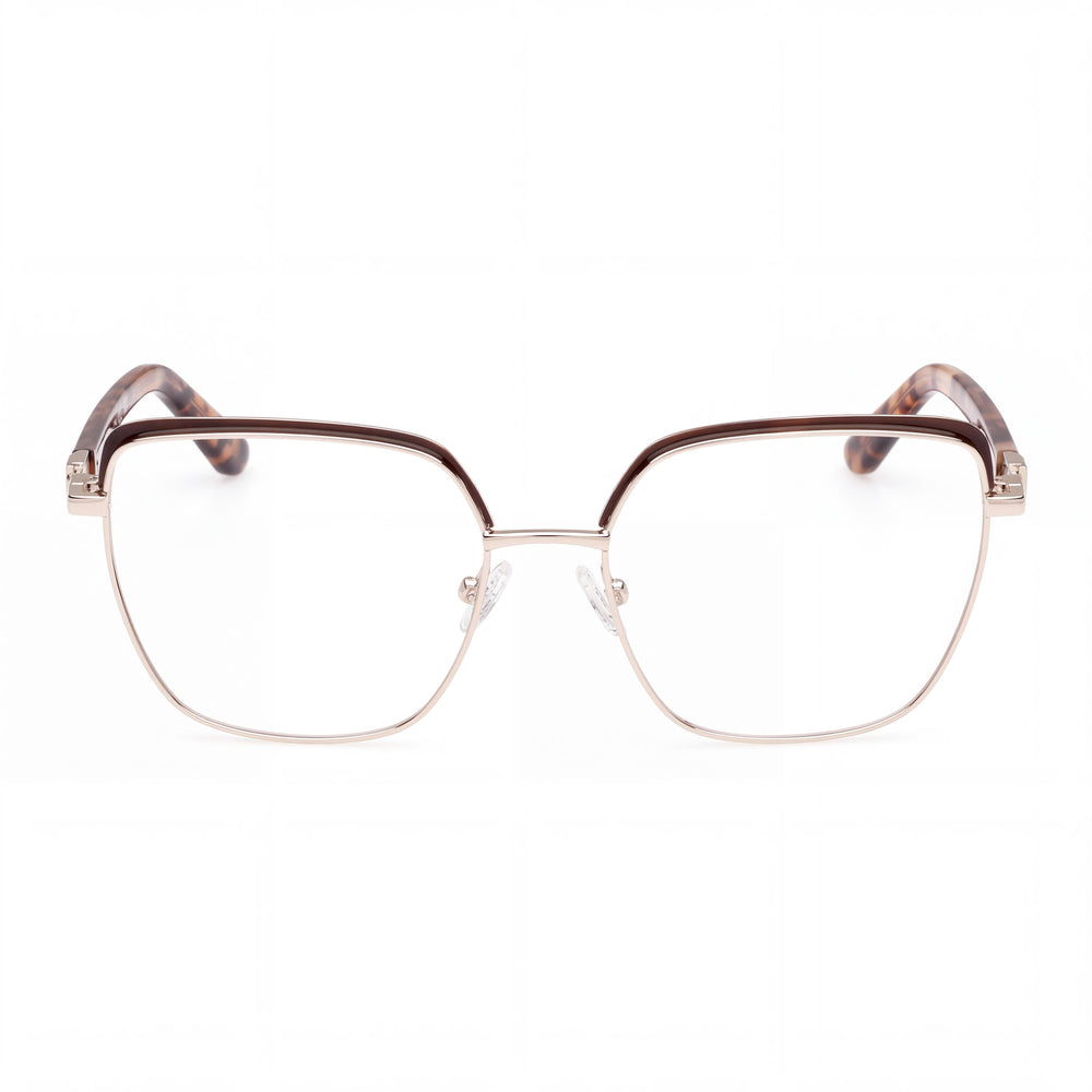 Gafas de sol GUESS MODERNO para mujer, montura de metal color habana marrón oscuro, lentes marrón oscuro, 56 mm