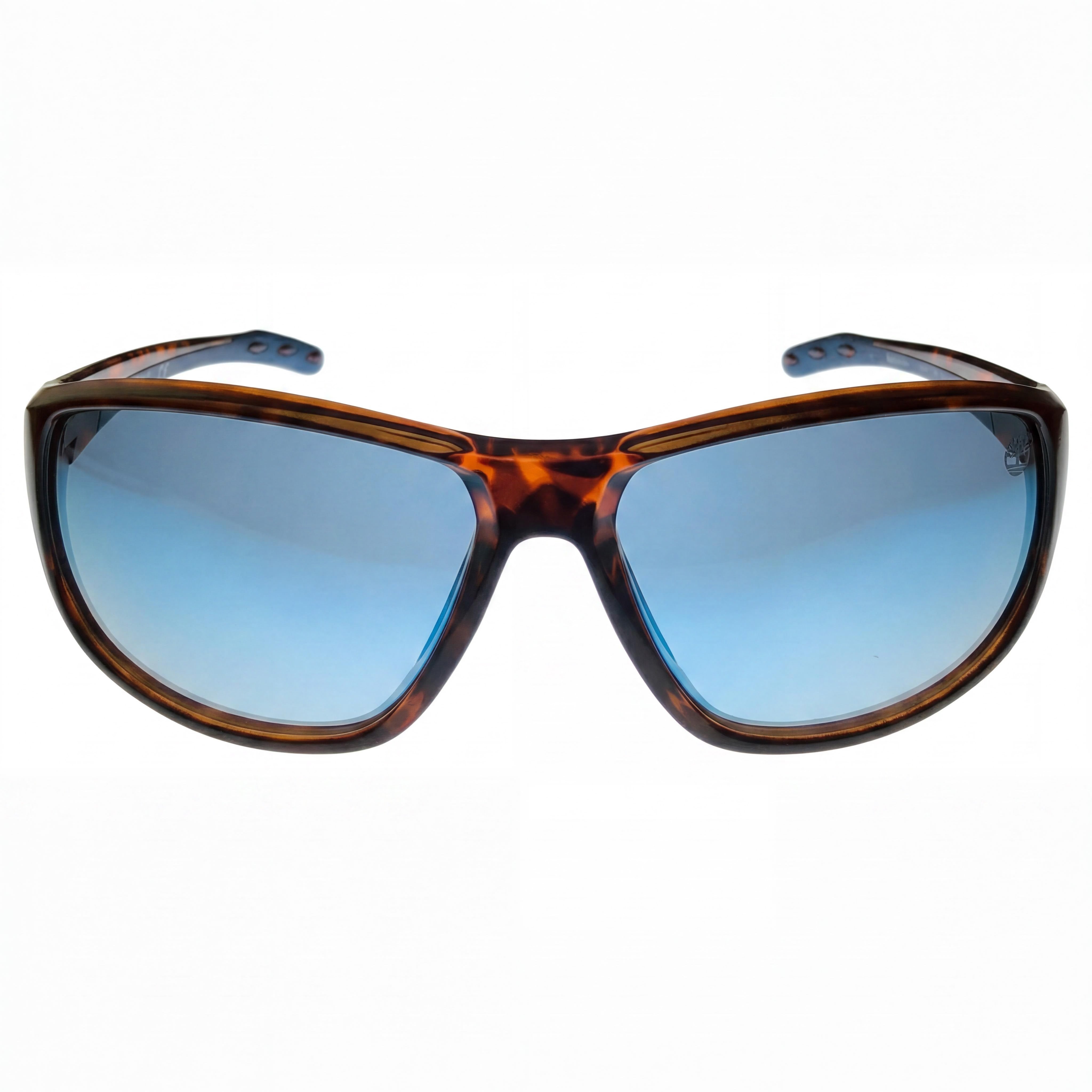 Timberland Men's Rectangle Wrap Plastic Frame & Lens Polarized UV Protection Sunglasses - Dark Havana Frame, Smoke Lens, 65mm, Photo 2