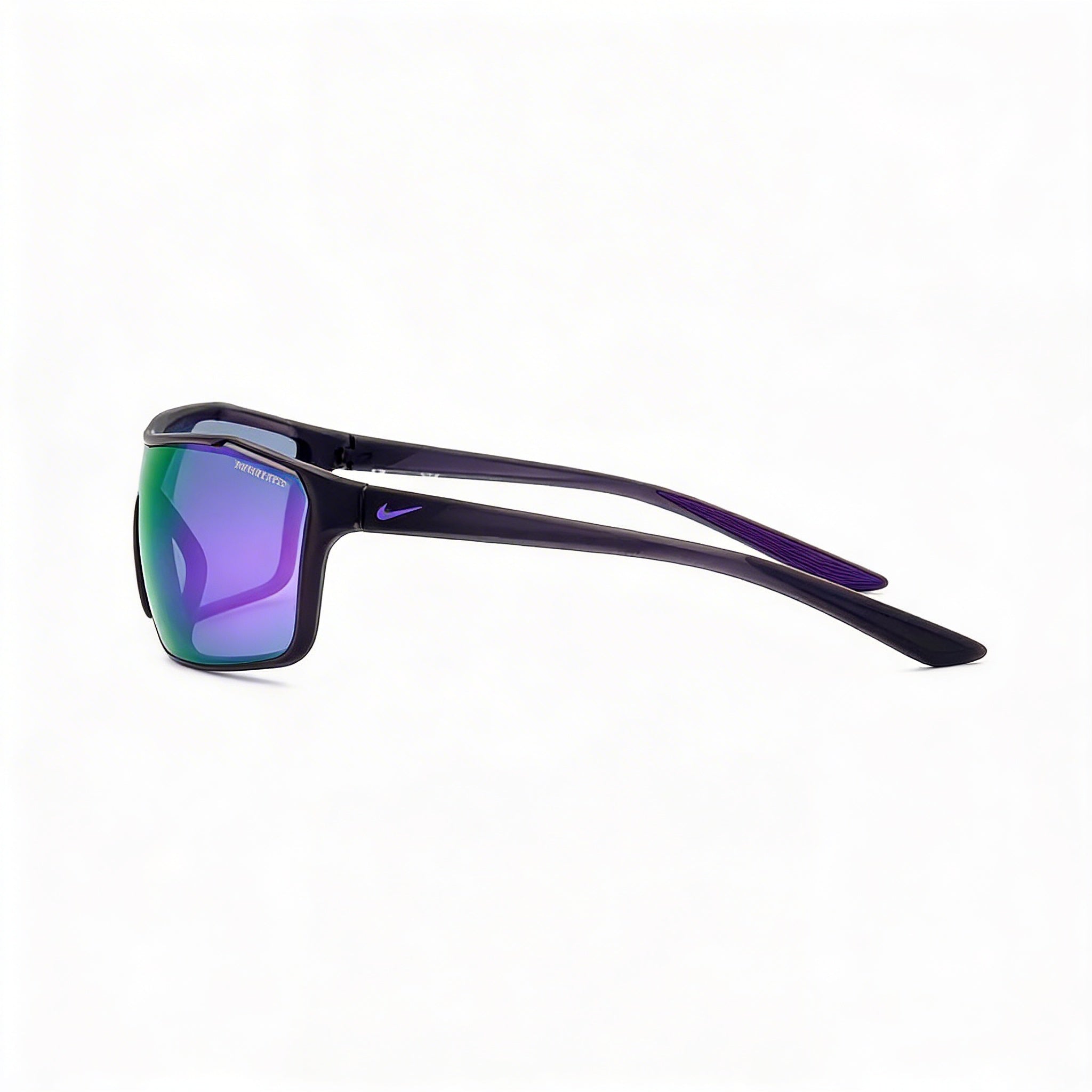 Gafas de sol Nike Windstorm Unisex, montura de plástico mate Gridiron Violet Mirror, lentes grises con espejo violeta, 65 mm, Photo 3