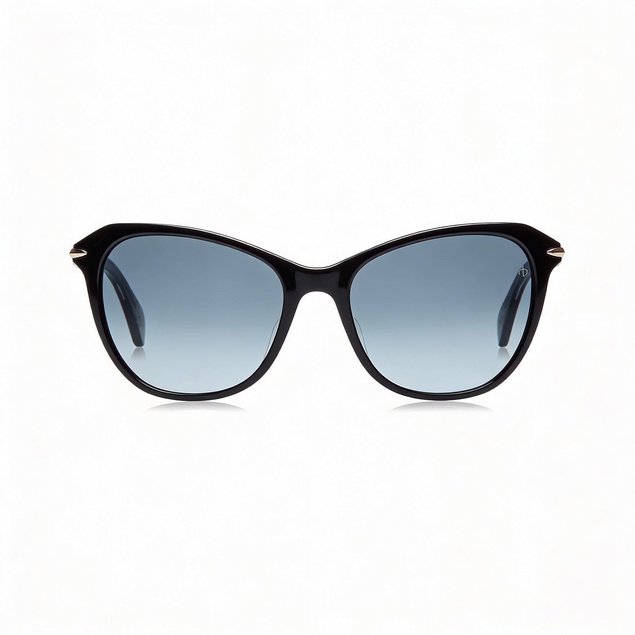 rag & bone Modern Women's Full Rim Black Acetate Cat Eye Butterfly Sunglasses with Polycarbonate Lenses, RX-Able, 55mm, Photo 3