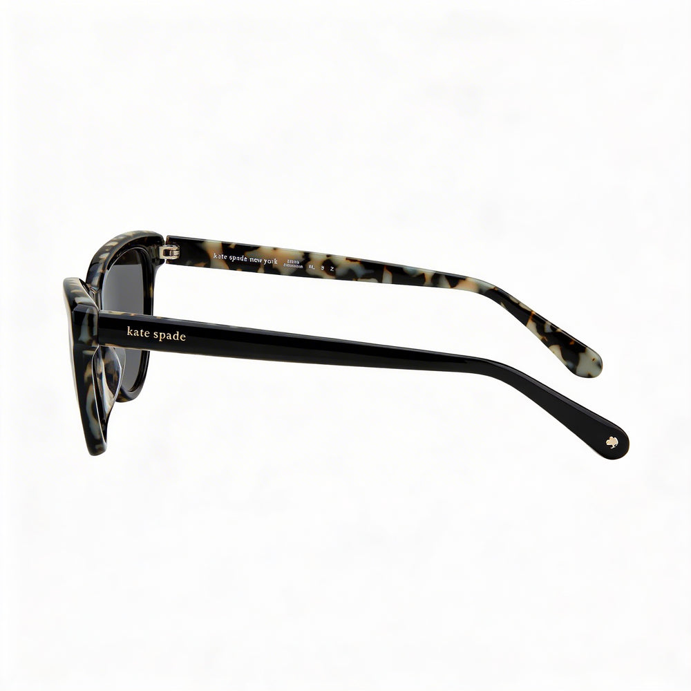 Gafas de sol Kate Spade New York Cayenne/S para mujer, estilo ojo de gato, montura negra, lentes grises, 100 % protección UV, 54 mm