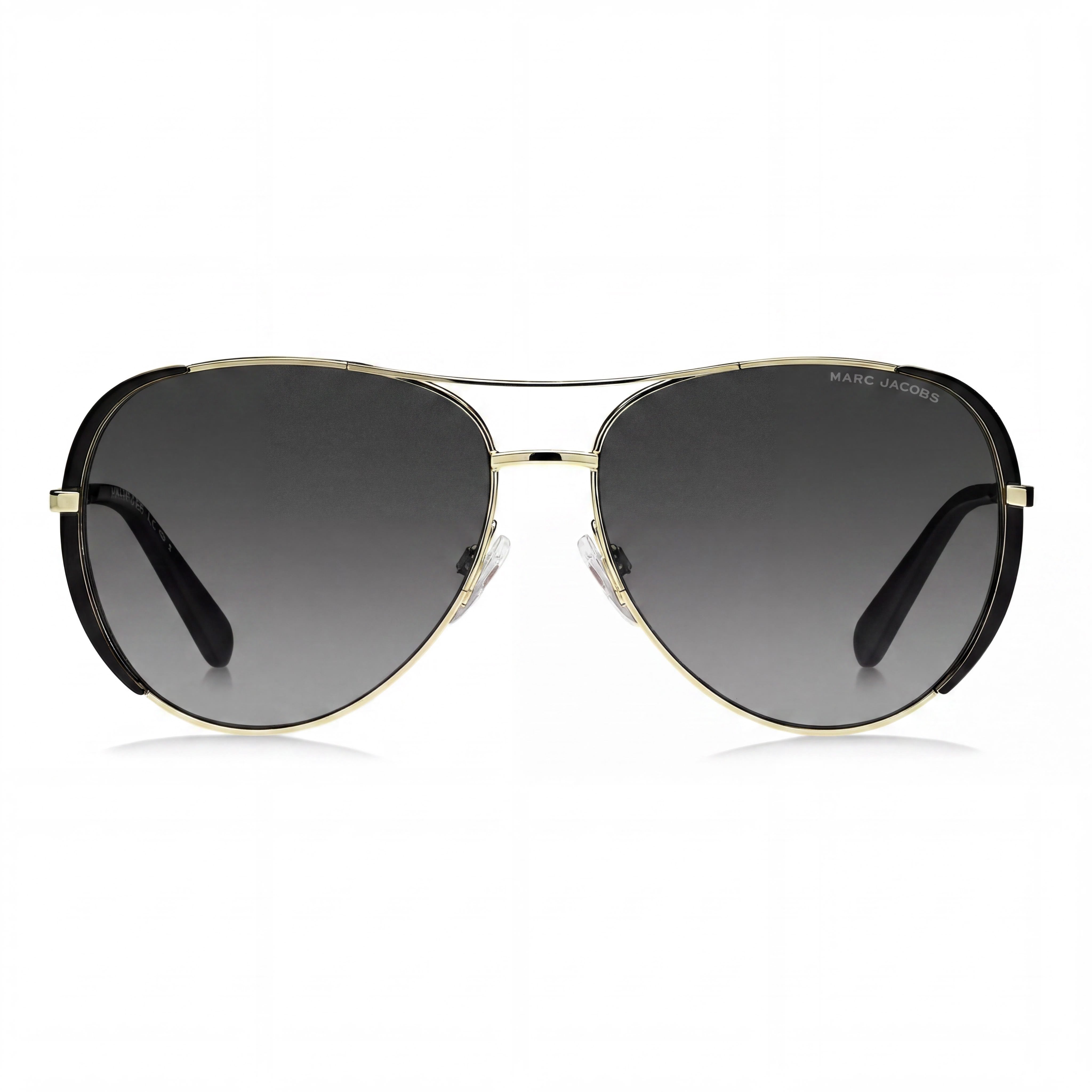Gafas de sol Marc Jacobs Modern Collection para mujer, con montura de metal dorado y negro, protección UV y lentes de 59 mm de ancho., Photo 2