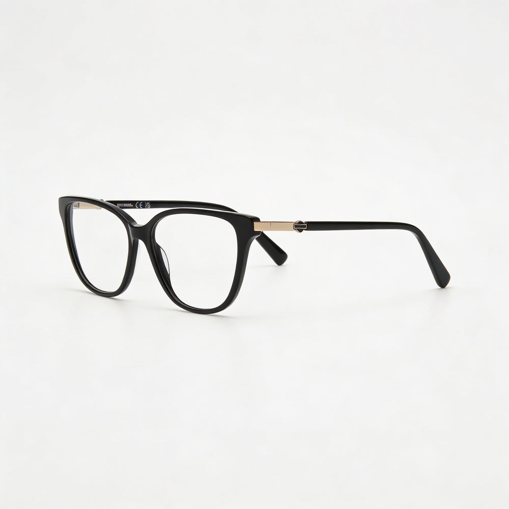 Gafas Harley-Davidson Hd0577 de Plástico para Mujer, Color: Negro Oro Rosa, Talla: 55/15/140
