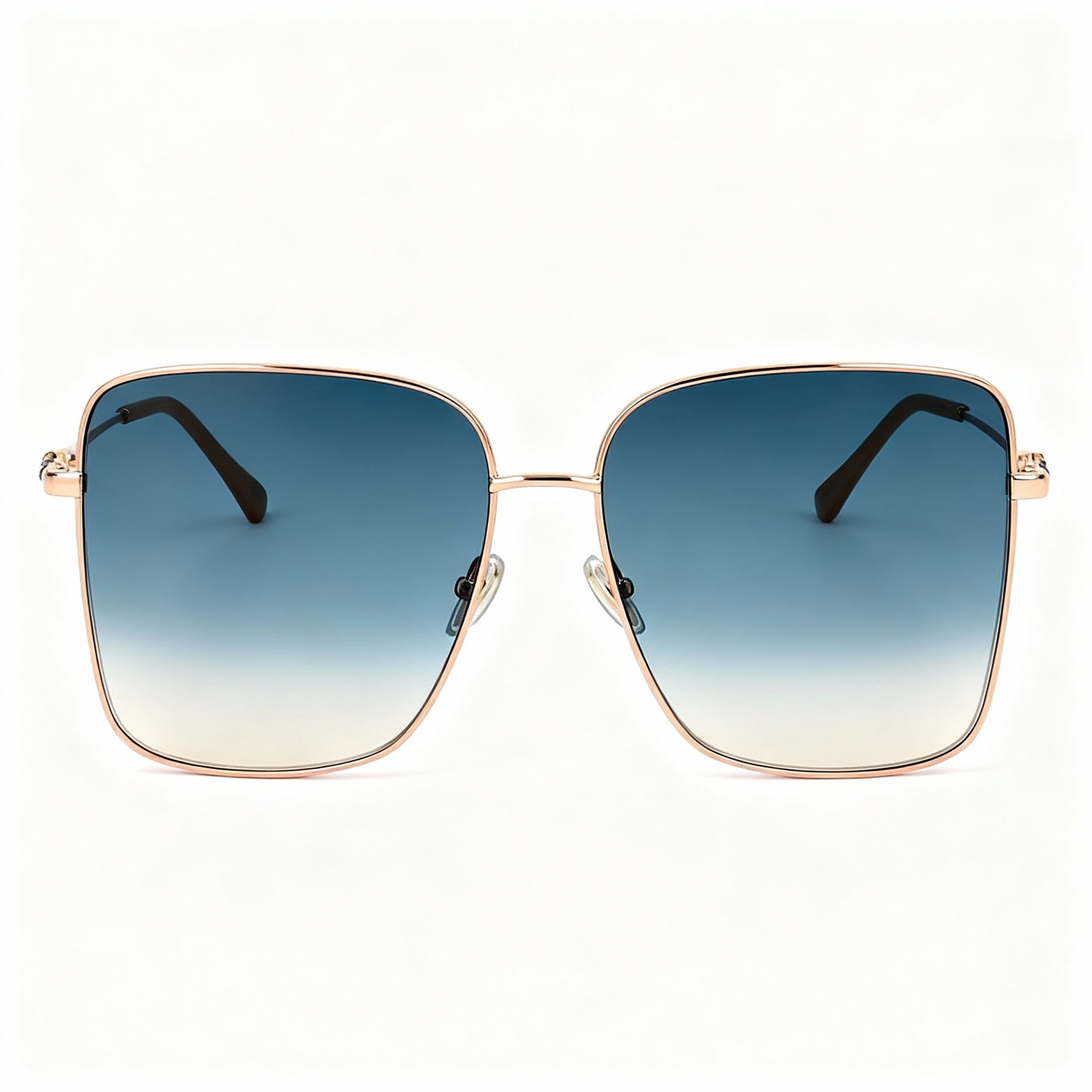 JIMMY CHOO Hester/S Women's Gold Nude Stainless Steel Square Sunglasses with Grey Gradient Lenses 59mm, Photo 3