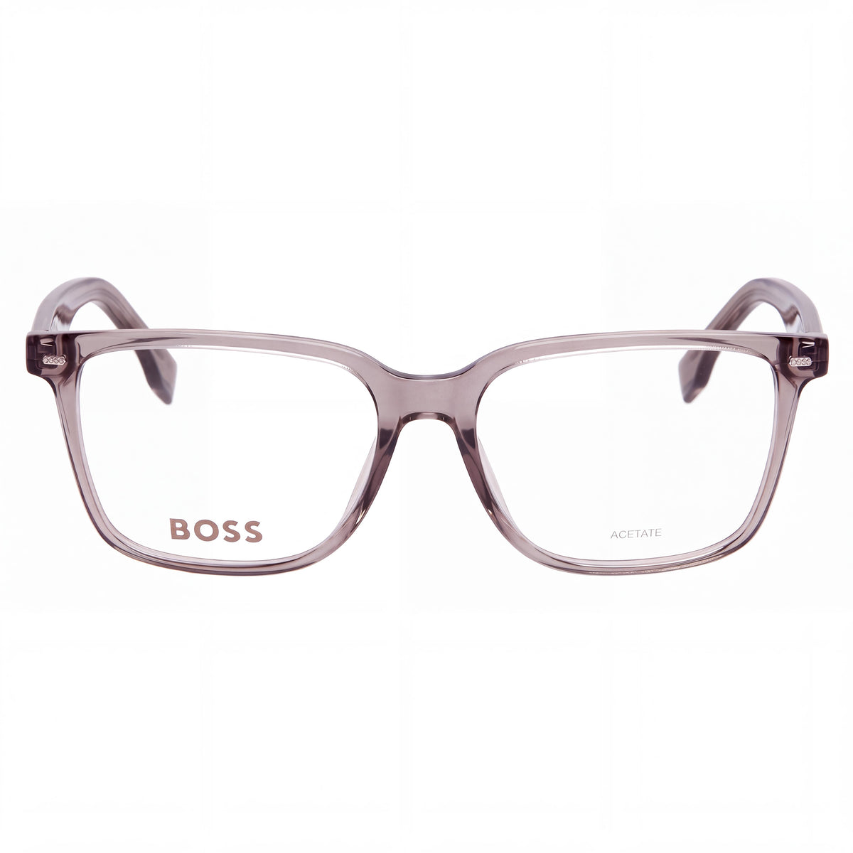 BOSS Audio Systems Modern Men's Transparent Brown Acetate 55mm Eyewear, Photo 2