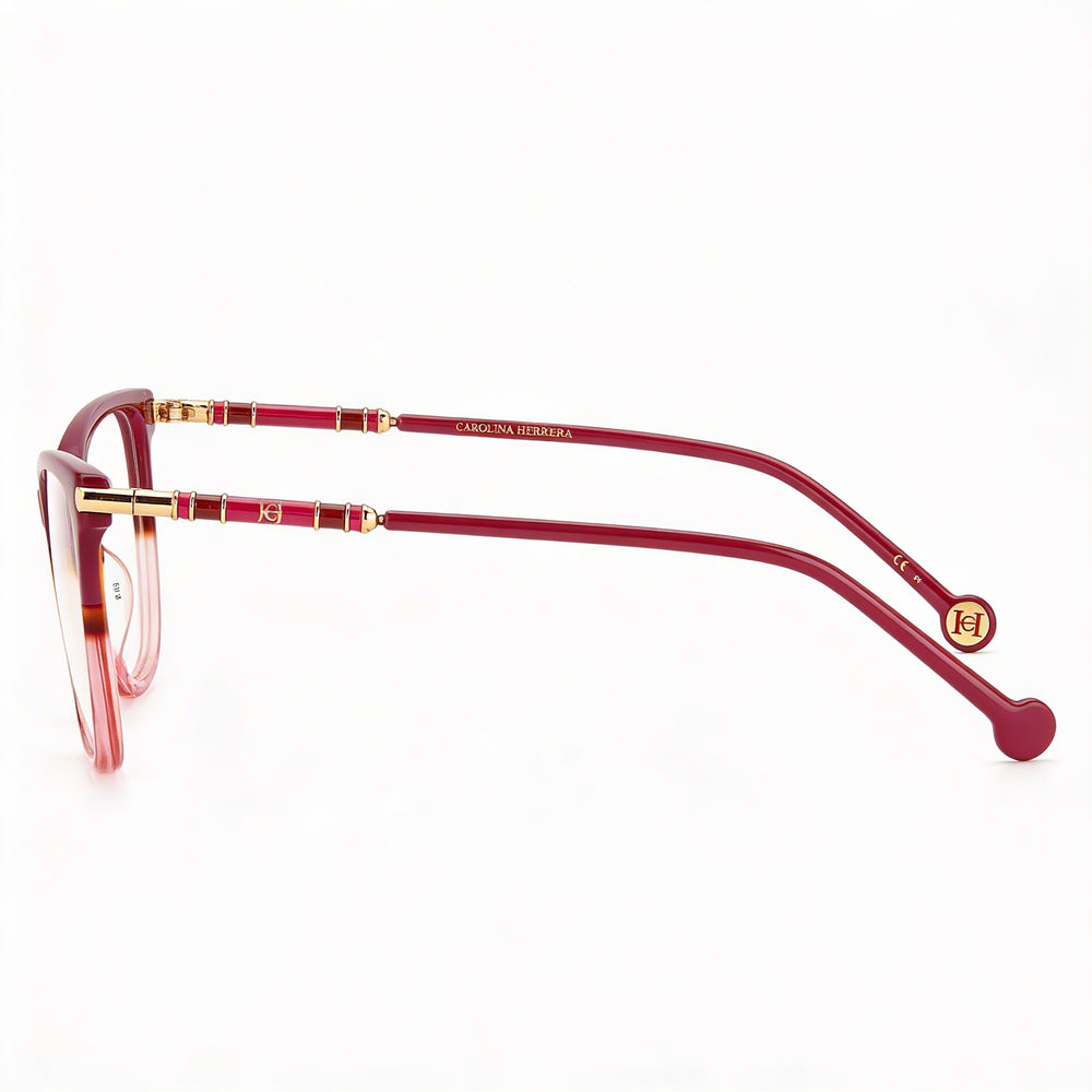 Carolina Herrera Modern Women's Acetate Cat Eye Non- Optical Frames Cherry Havana 53mm