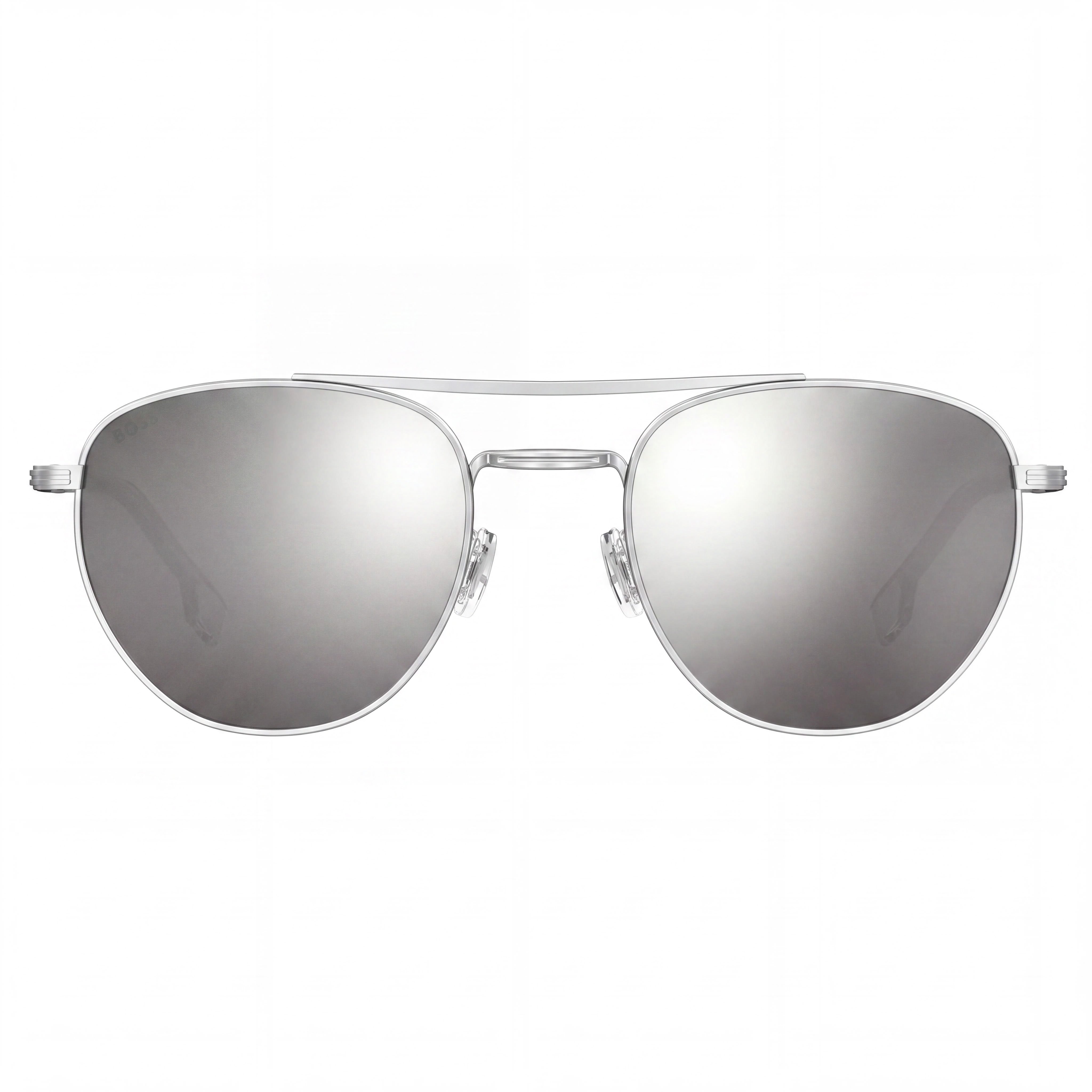 Hugo Boss 206808 Casual Men's Palladium Stainless Steel UV Protected Sunglasses with Silver Mirror Lenses 53mm, Photo 2