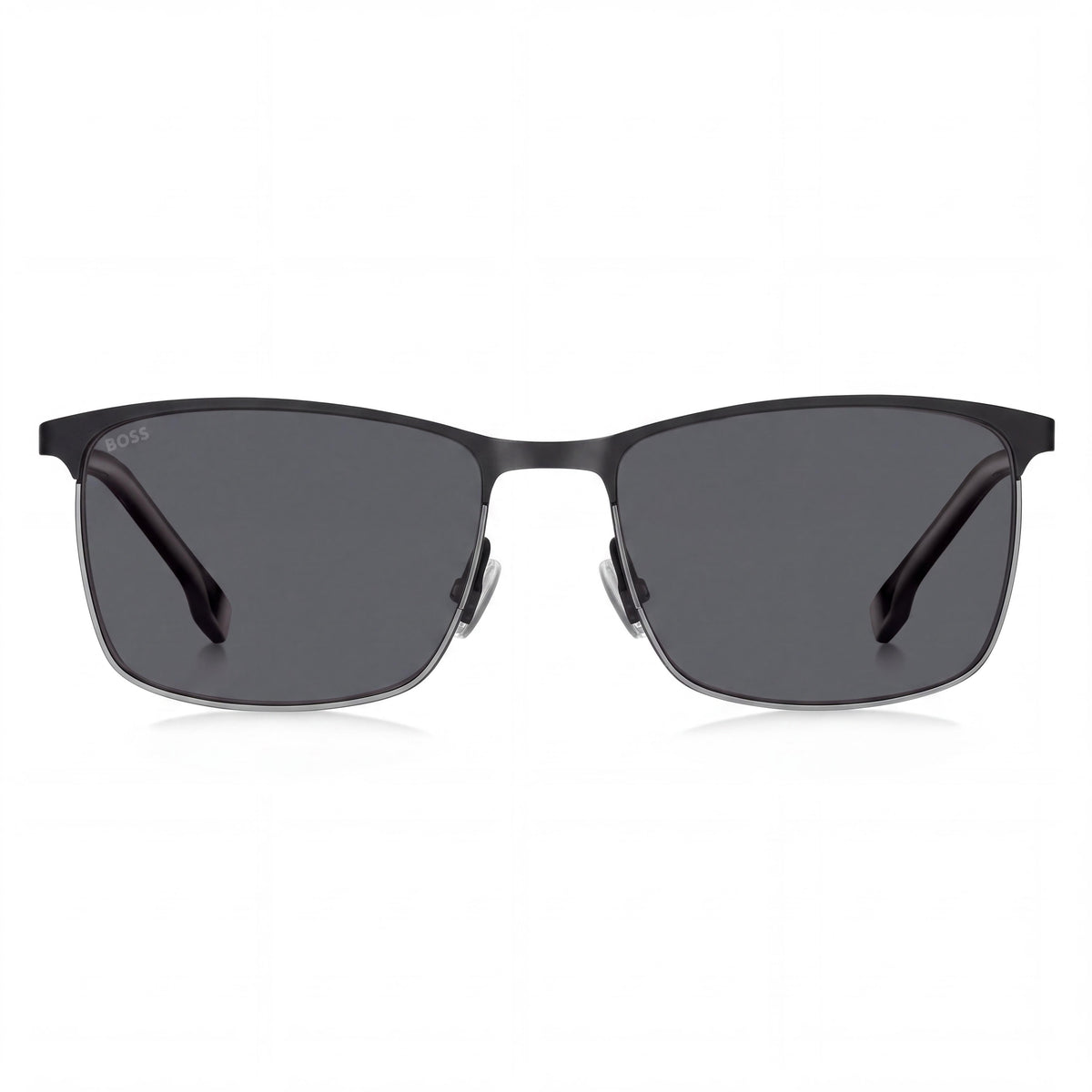 Hugo Boss Boss 1635/S Rectangulares para mujer de acero inoxidable negro mate rutenio 57 mm, Photo 2