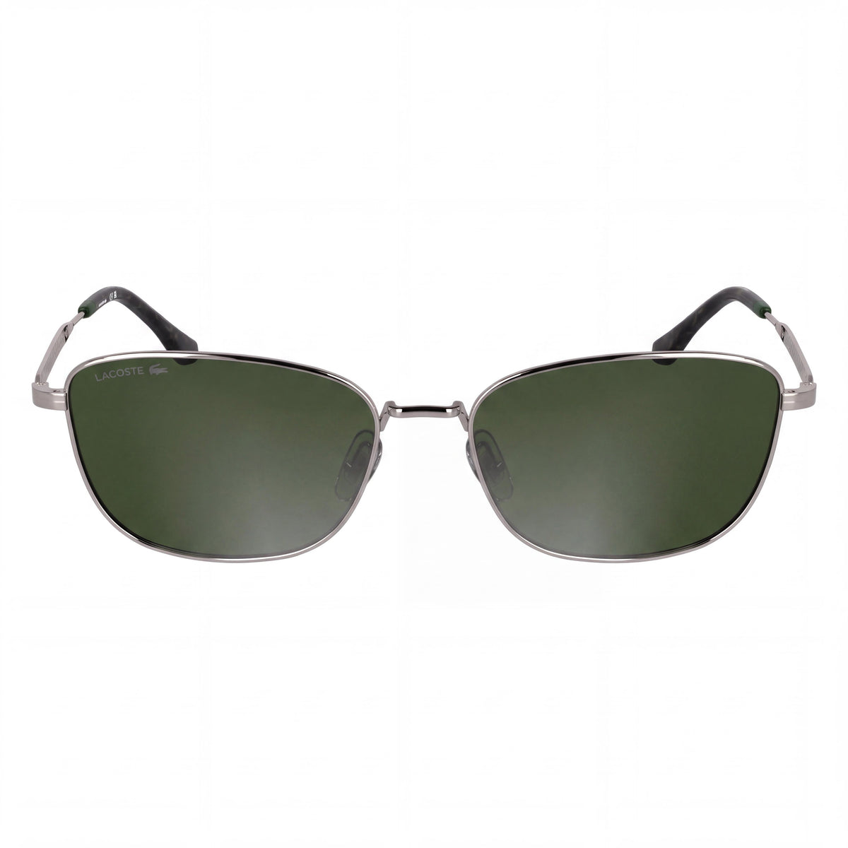 Gafas Lacoste Casual para mujer con montura metálica en color gris plomo, con lentes verdes y protección UV, 56 mm, Photo 2